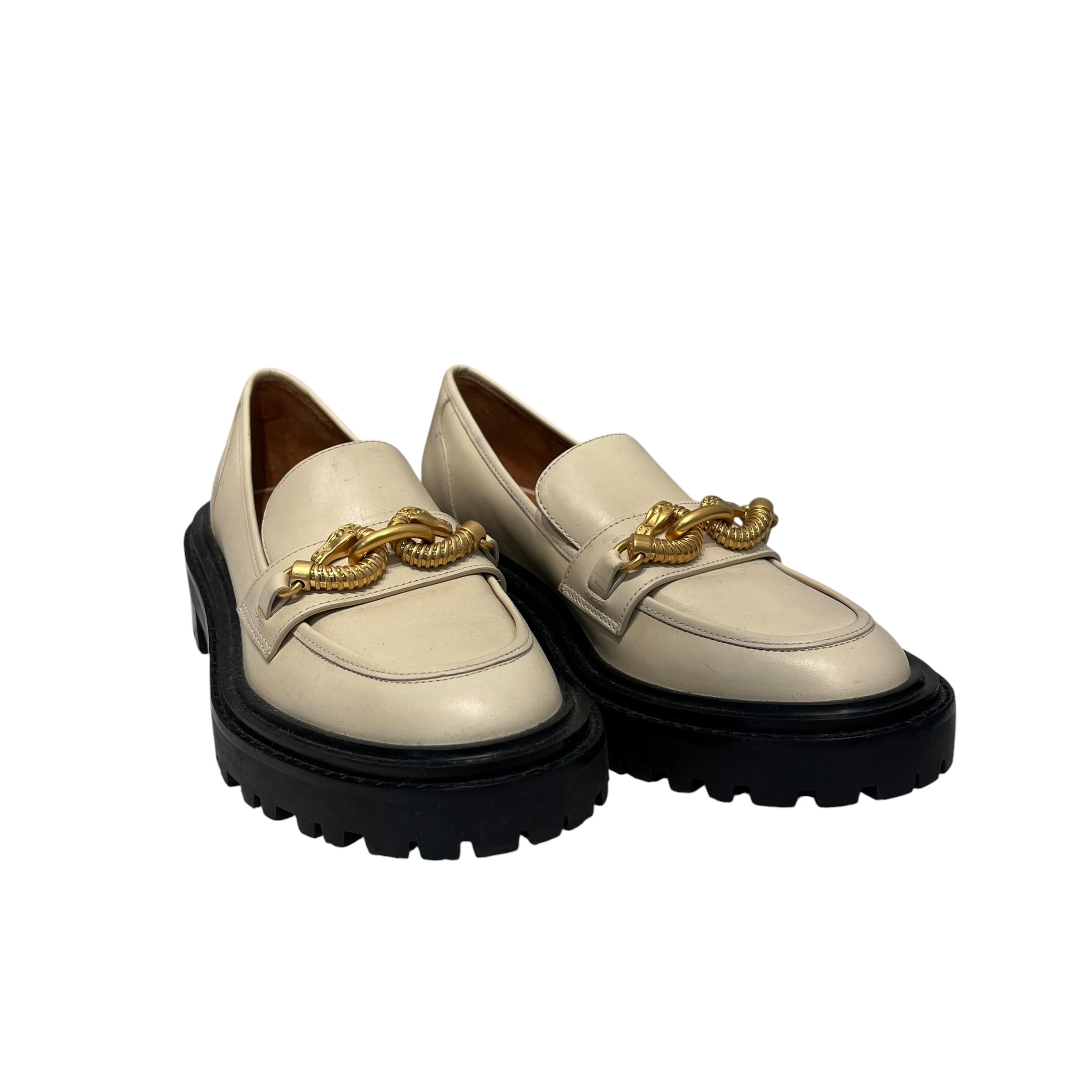 TORY BURCH/Loafers/US 7/Leather/CRM/ view 1