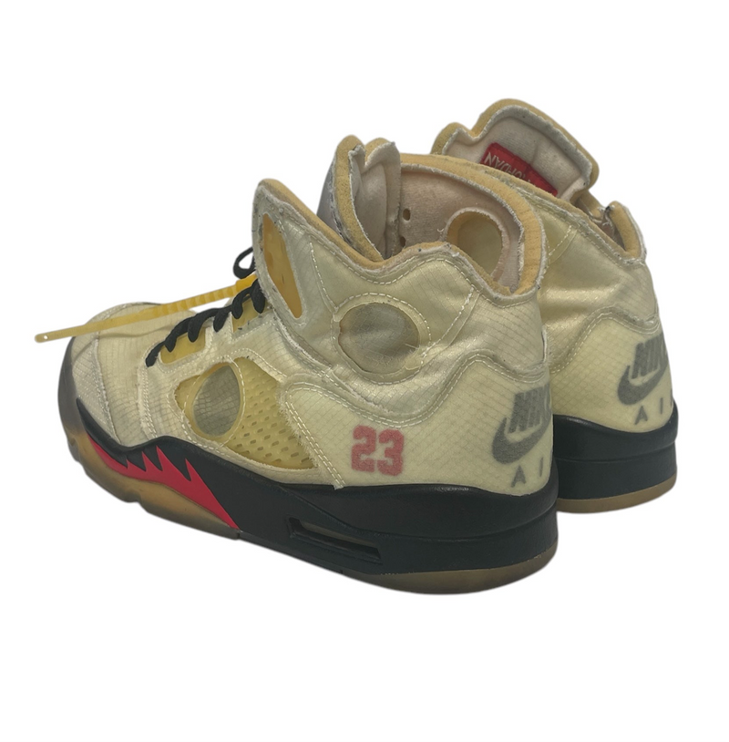 OFF-WHITE/NIKE/Hi-Sneakers/US 9/CRM/Jordan 5 x Off-White &
