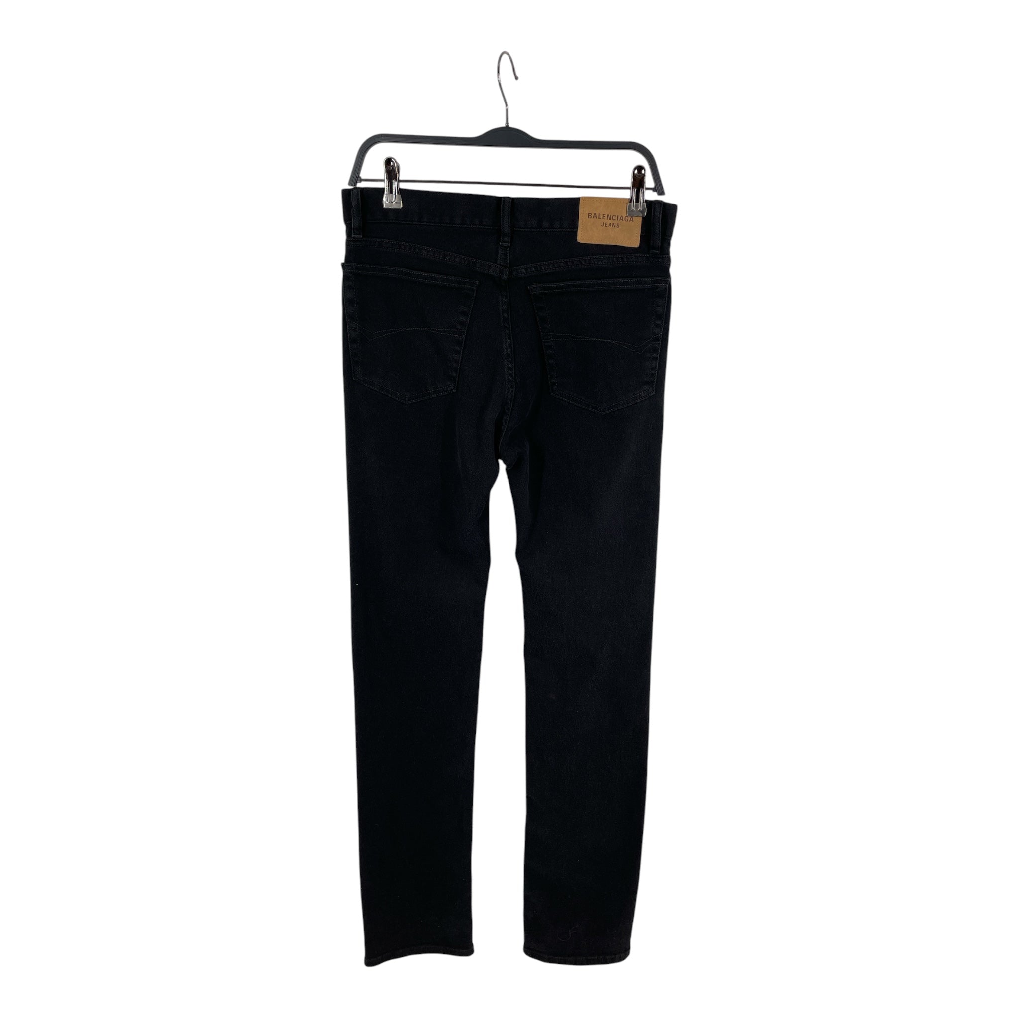 BALENCIAGA/Straight Pants/30/Denim/BLK/2021 SKINNY STRAIGHT view 2