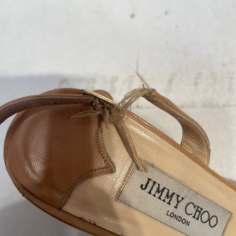 JIMMY CHOO/Heels/EU 36/Leather/BEG/