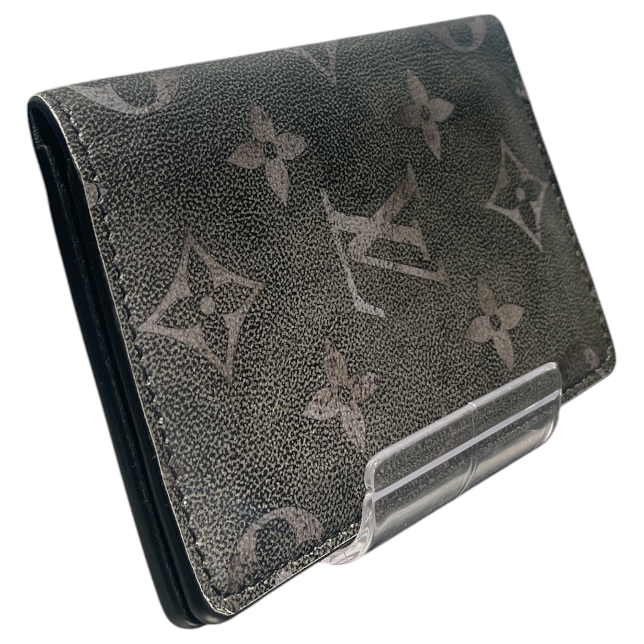 LOUIS VUITTON/Bifold Wallet/Monogram/Leather/BLK/Eclipse Pocket Organizer view 2