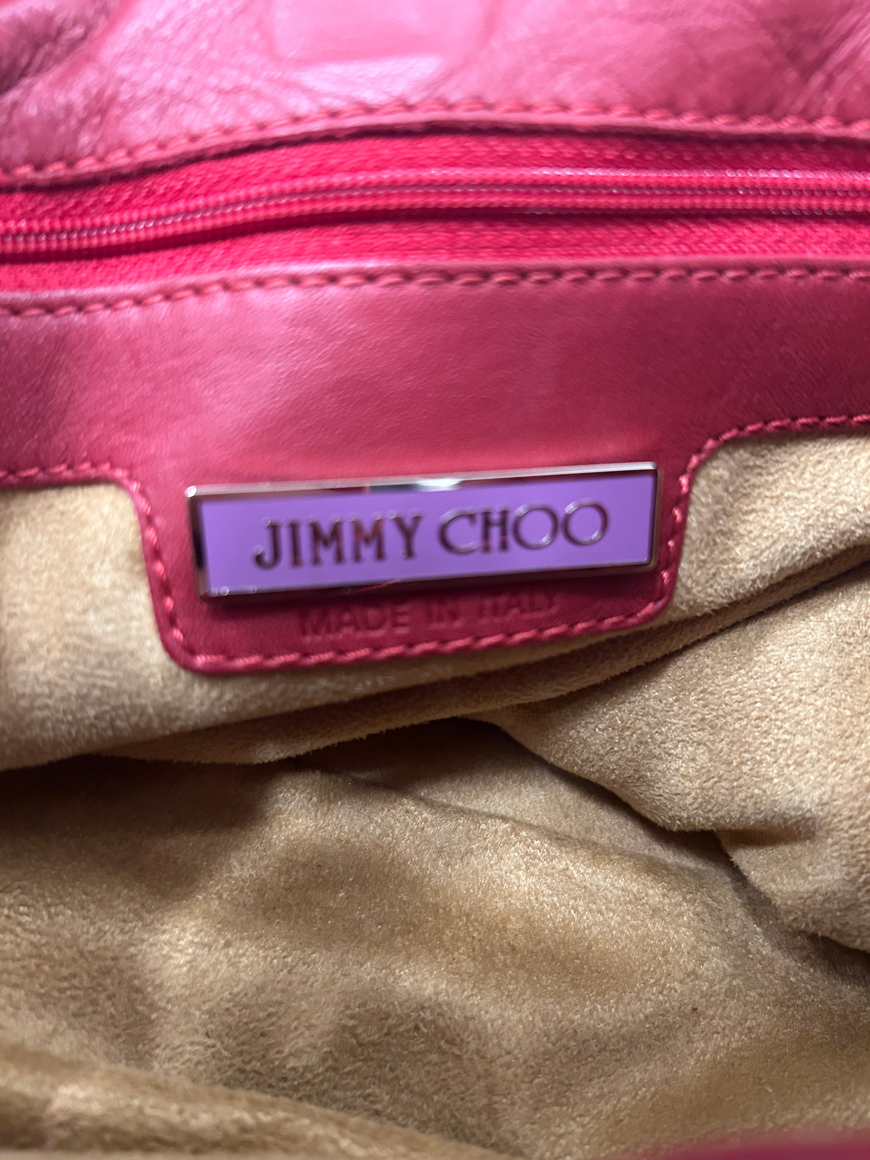 JIMMY CHOO/Bag/Leather/RED/Saba Hobo bag view 5