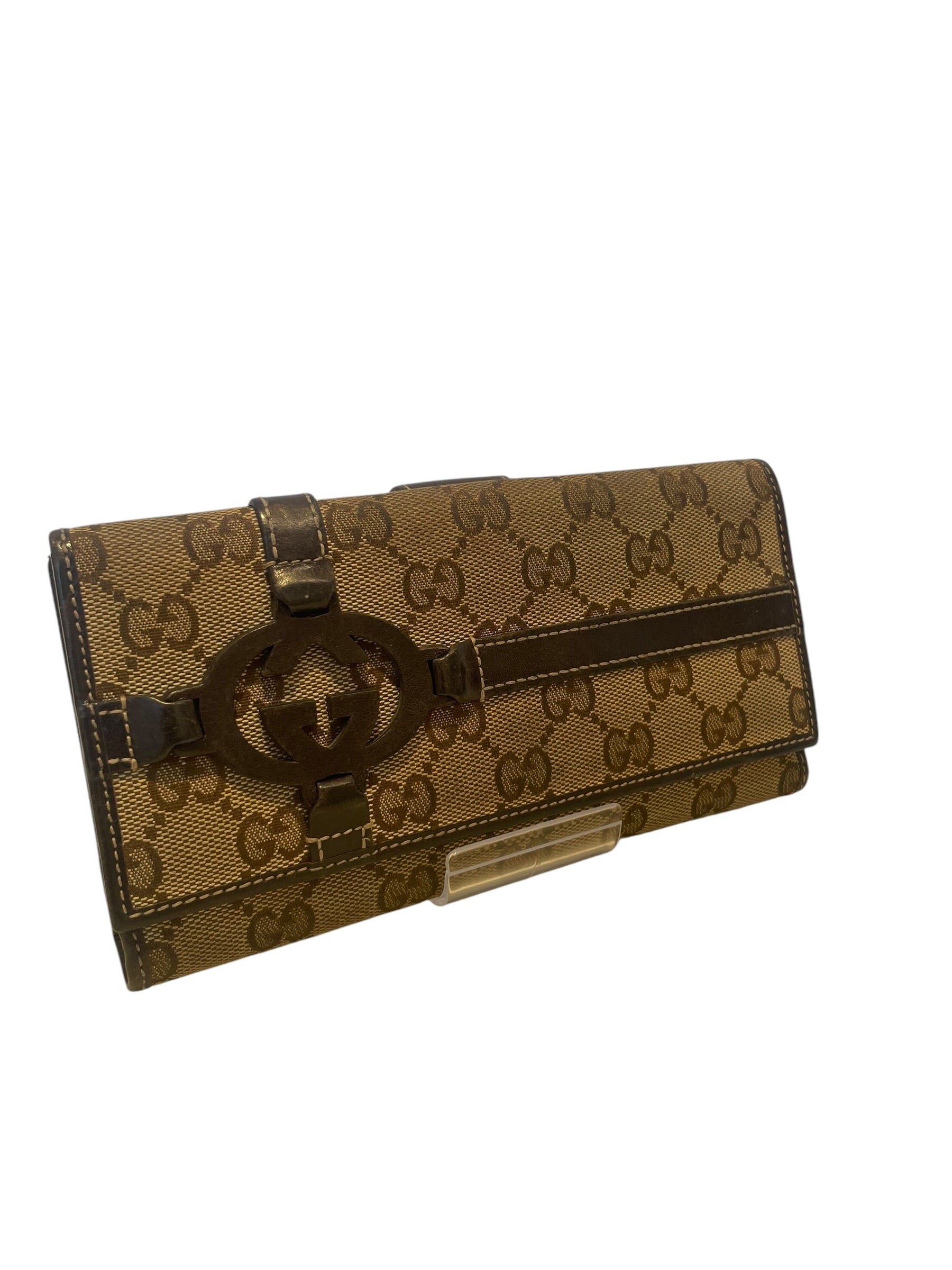 GUCCI/Long Wallet/Monogram/Cotton/BRW/L's/MONOGRAM WALLET view 1