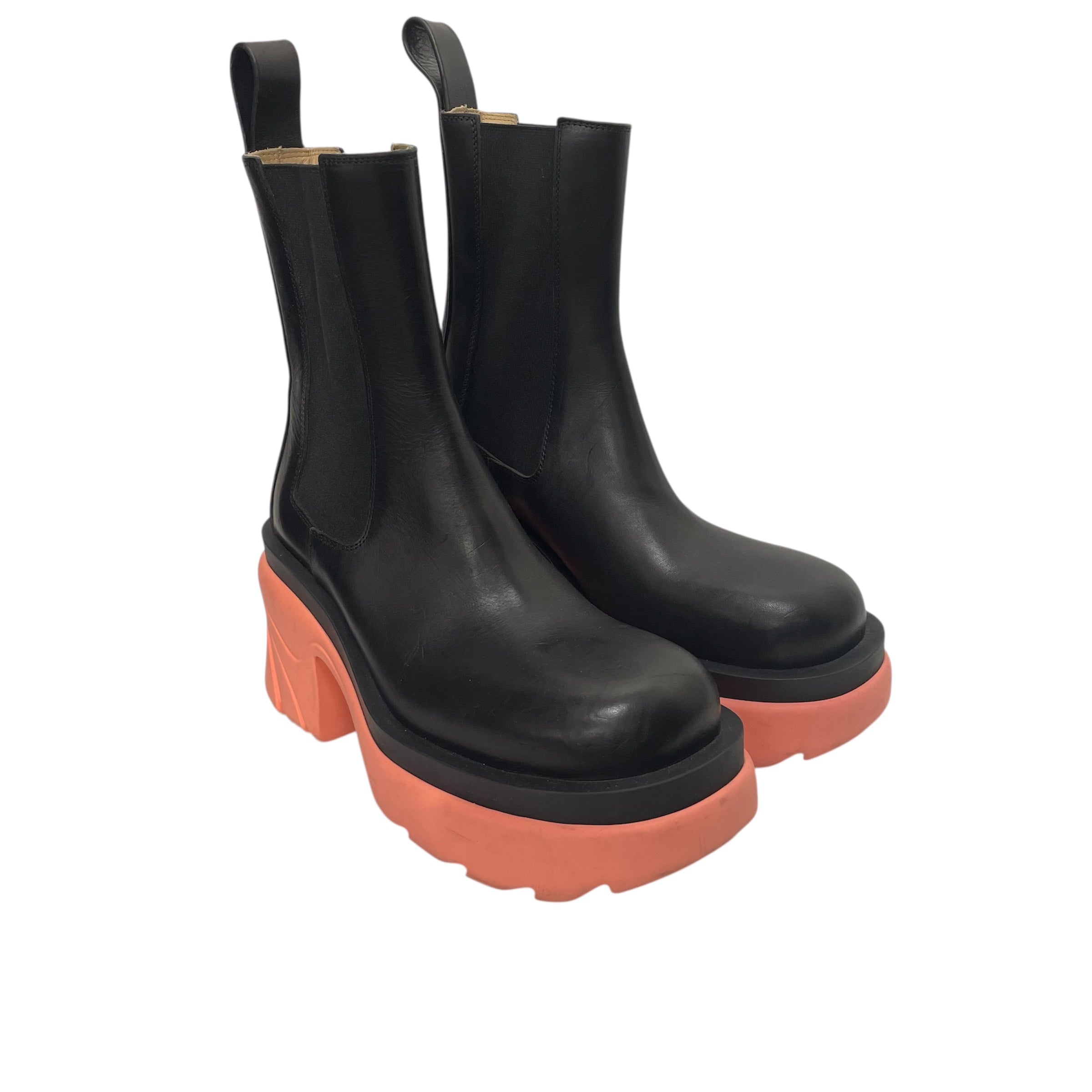 BOTTEGA VENETA/Boots/EU 37.5/BLK/pink flash chelsea boots view 1