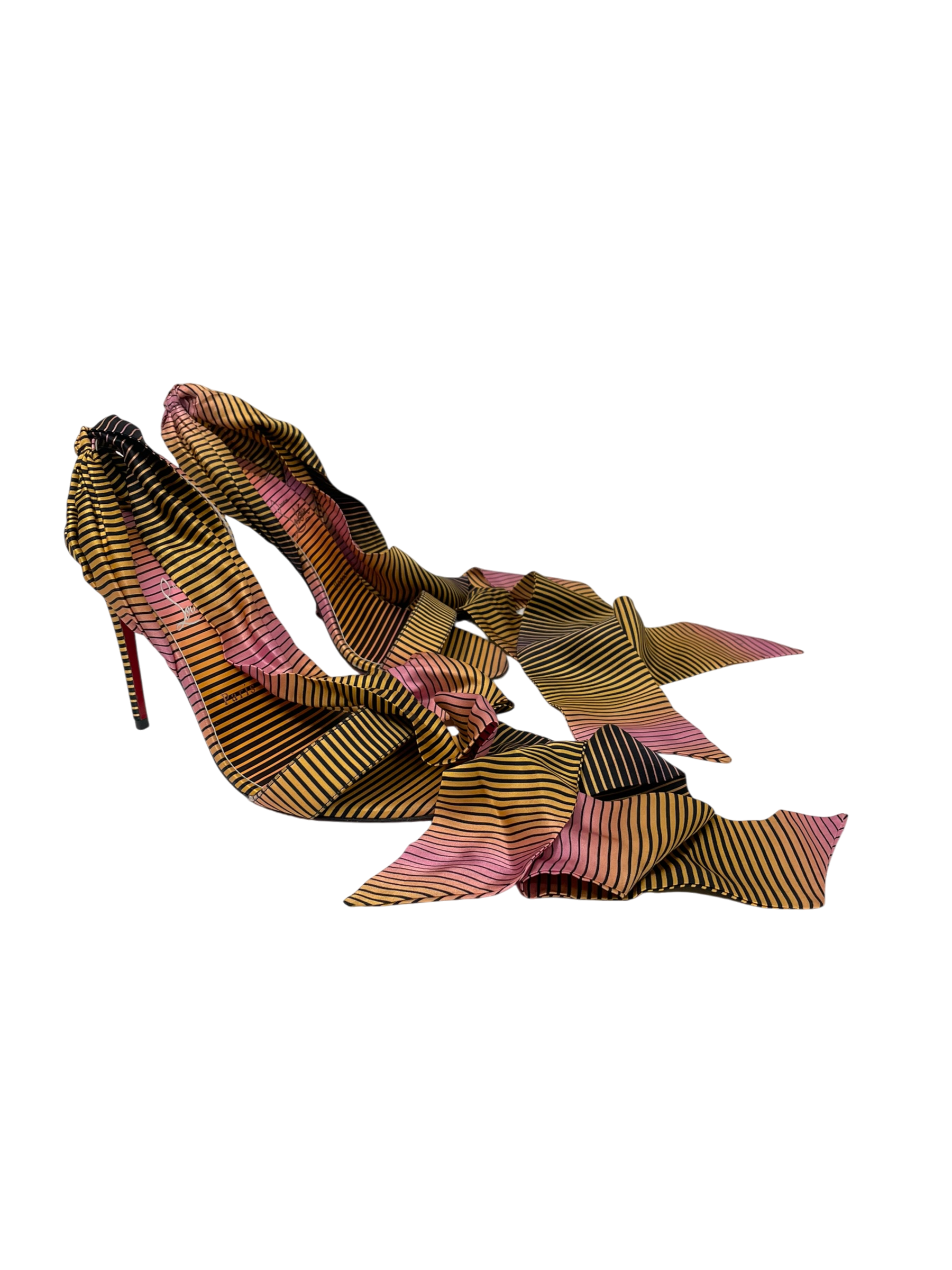 Christian Louboutin/Heels/EU 37.5/Nylon/PNK/ view 1