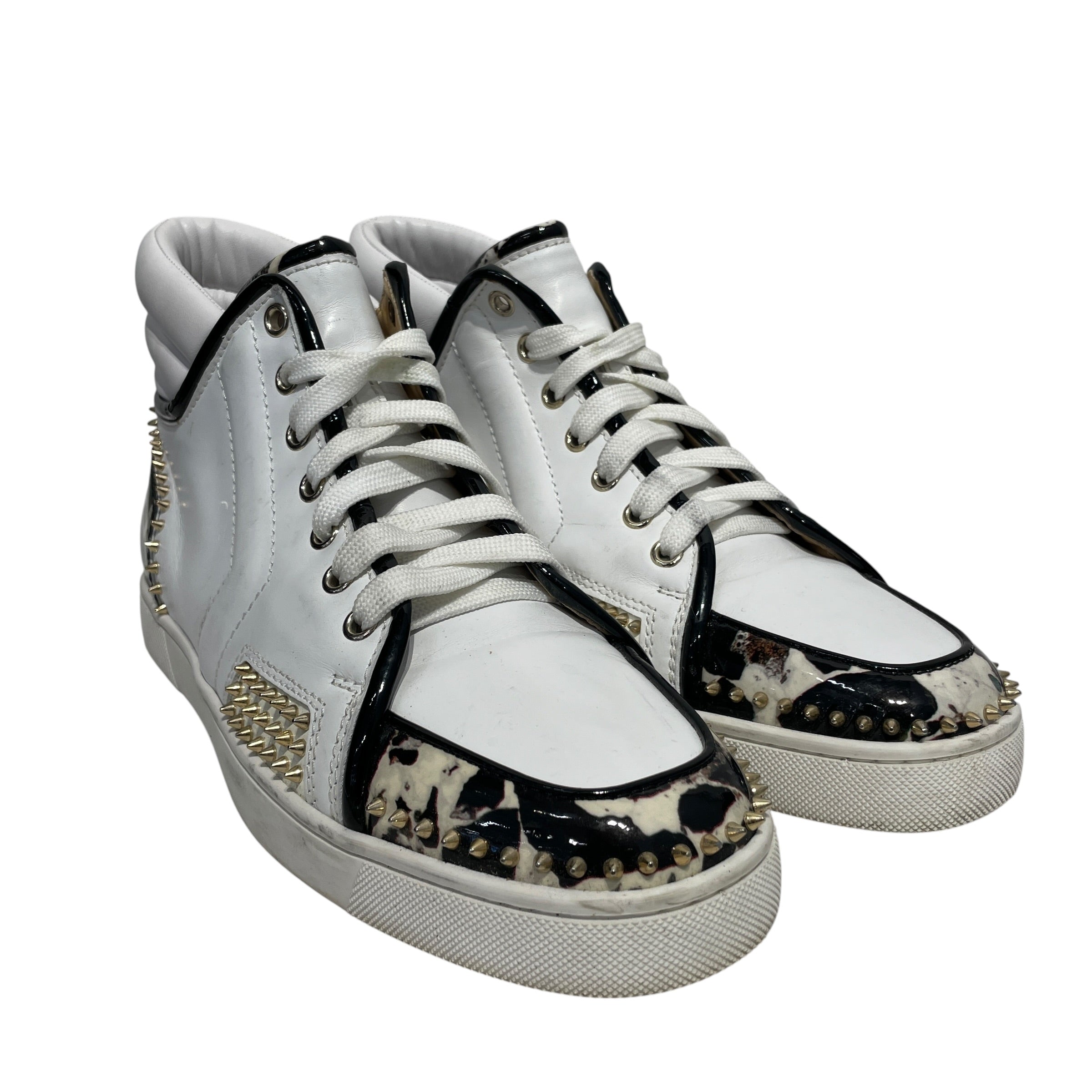 Christian Louboutin/Hi-Sneakers/EU 40.5/Border/WHT/U-Tip/ view 1