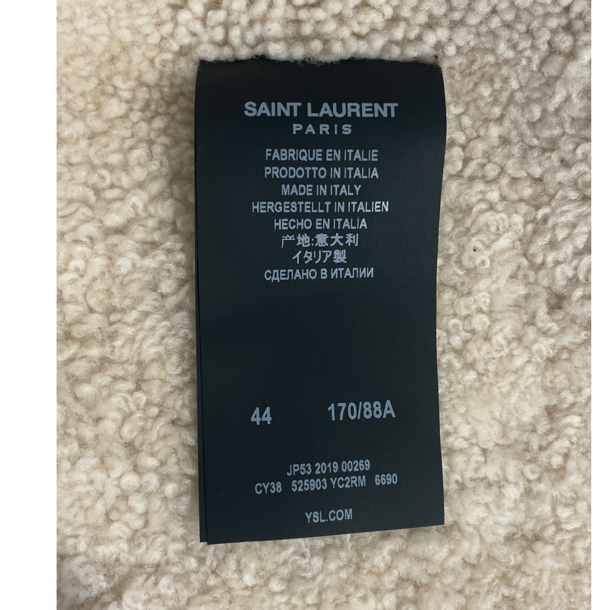 SAINT LAURENT/Jacket/44/Suede/RED/FLEECE LINED, SHERLING view 3