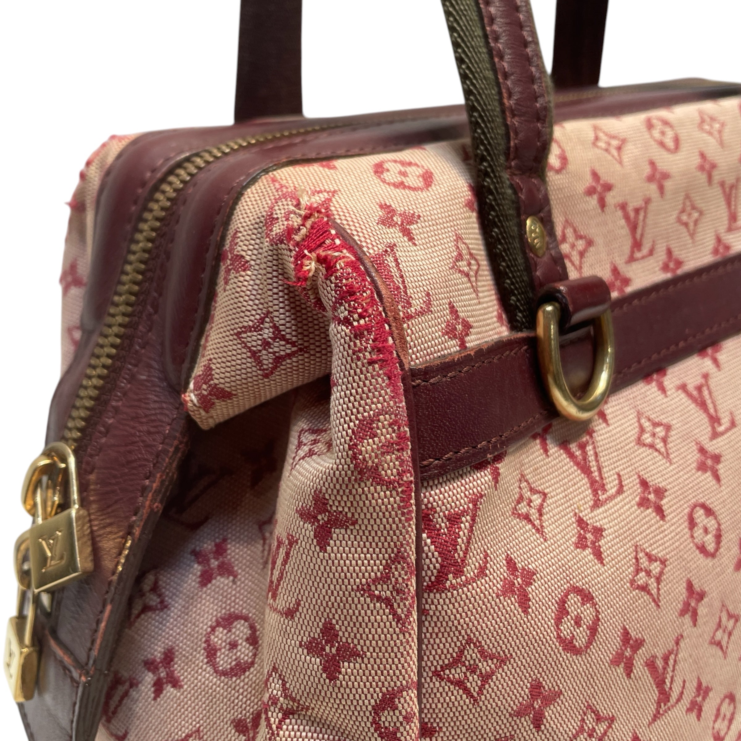 LOUIS VUITTON/Hand Bag/Monogram/Cotton/PNK/Pink and red monogram Handbag view 5