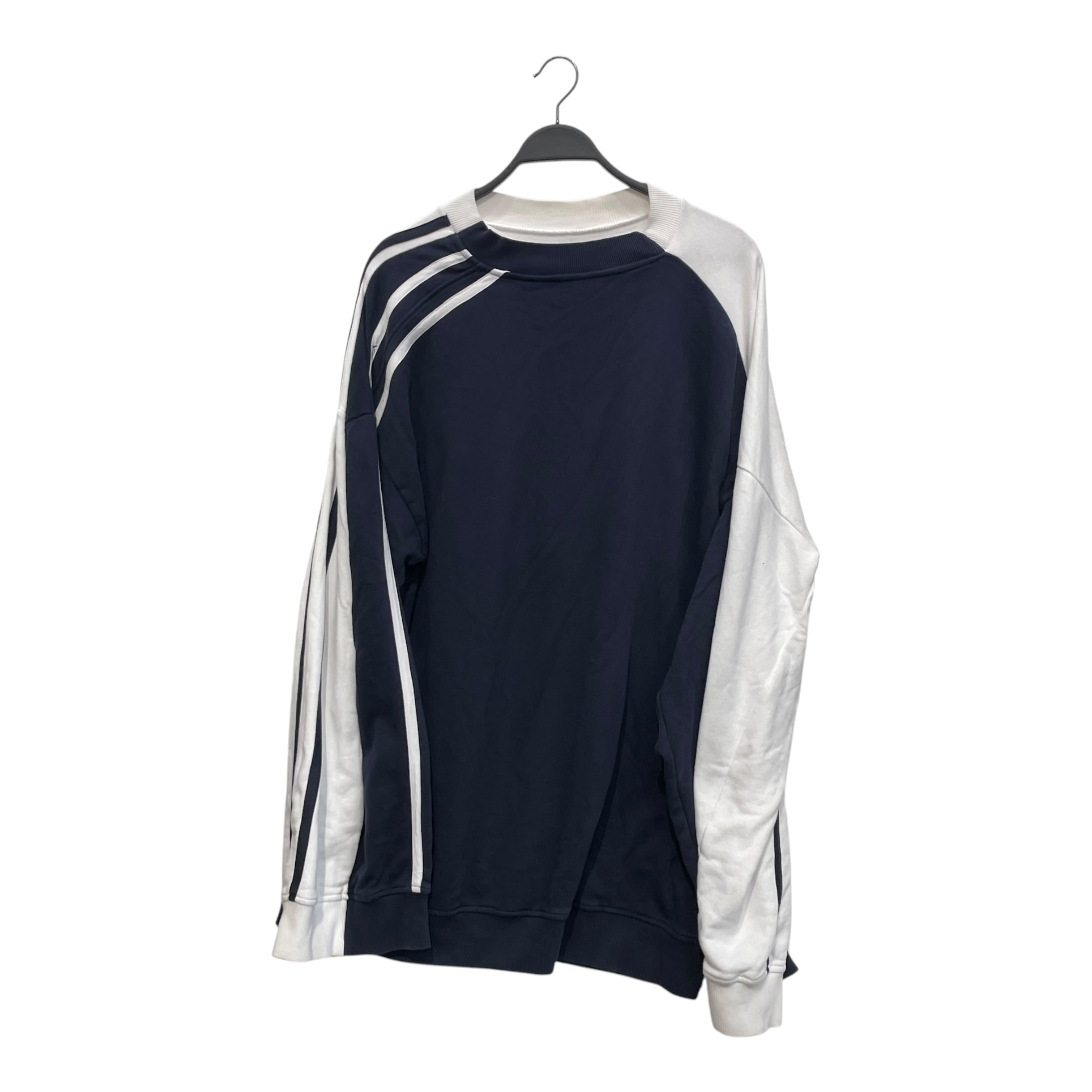 Y/PROJECT/Sweatshirt/S/Cotton/WHT/wht/nvy strip sleeve double view 1
