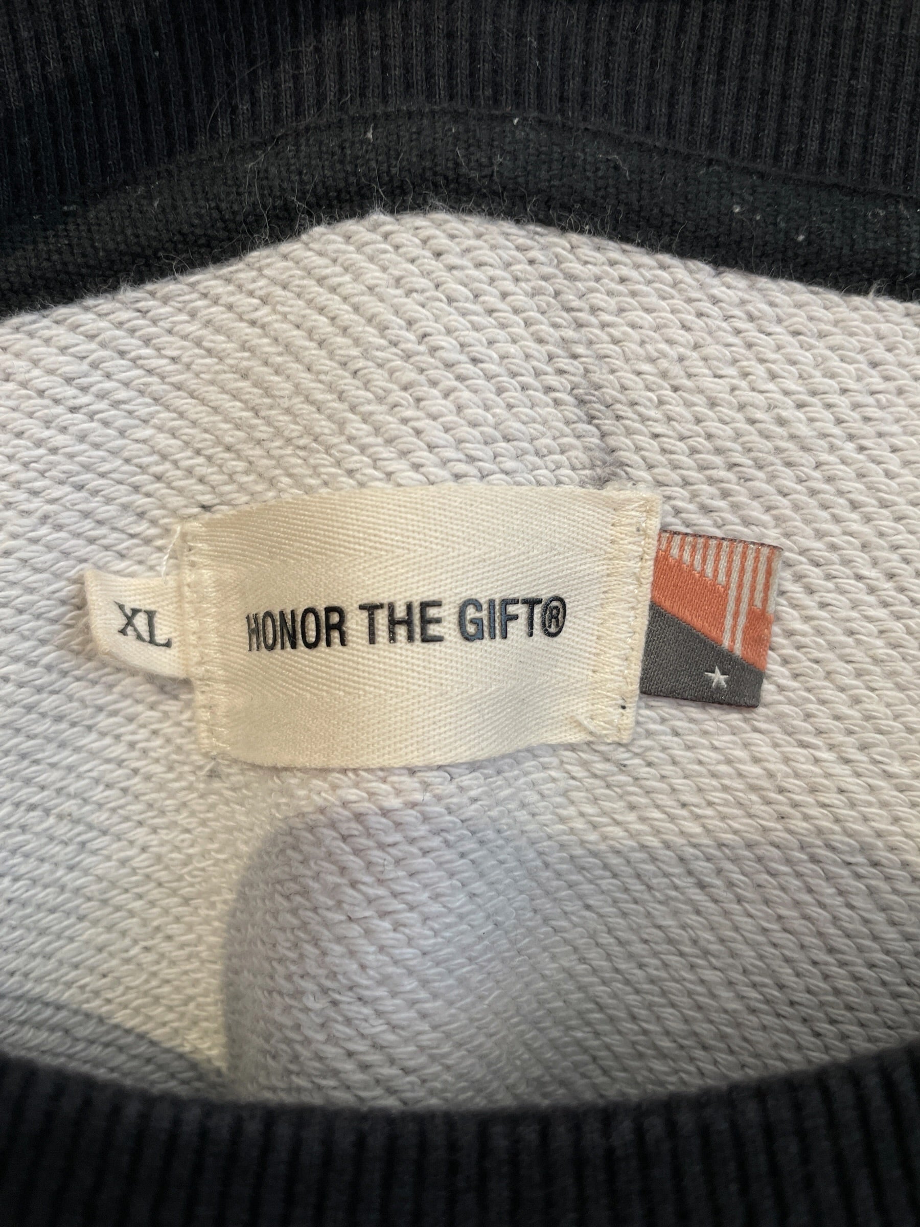 HONOR THE GIFT/Sweatshirt/XL/All Over Print/Cotton/GRY/collage crewneck view 3