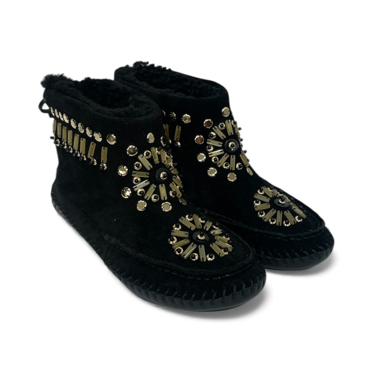 TORY BURCH/Chukka Boots/US 6/Suede/BLK/ZUZU SUEDE BEADED BOOTIE view 1