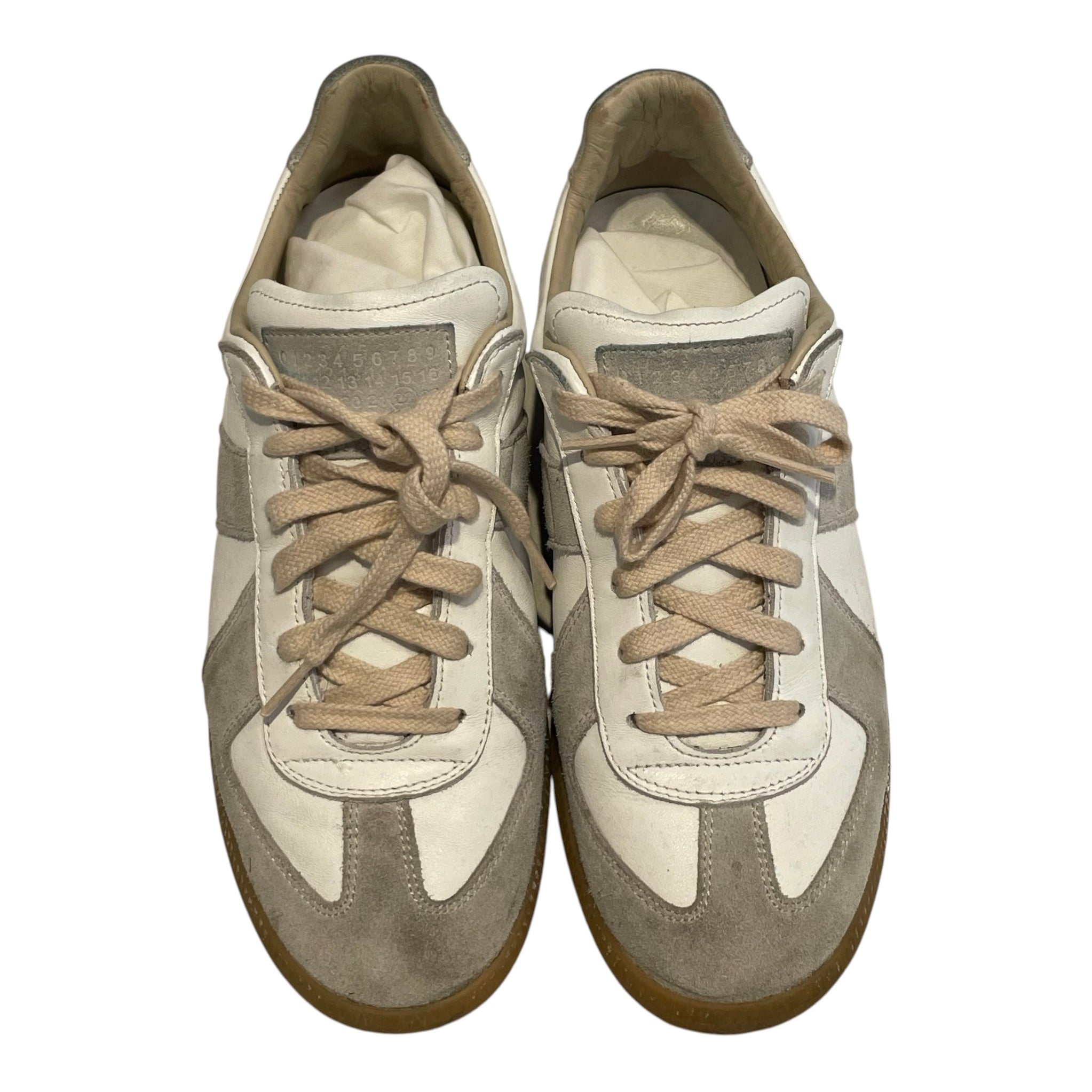 Maison Margiela/Low-Sneakers/EU 40/Lambskin/WHT/SPORT SHOES/ WHITE/GREY CREAM view 3