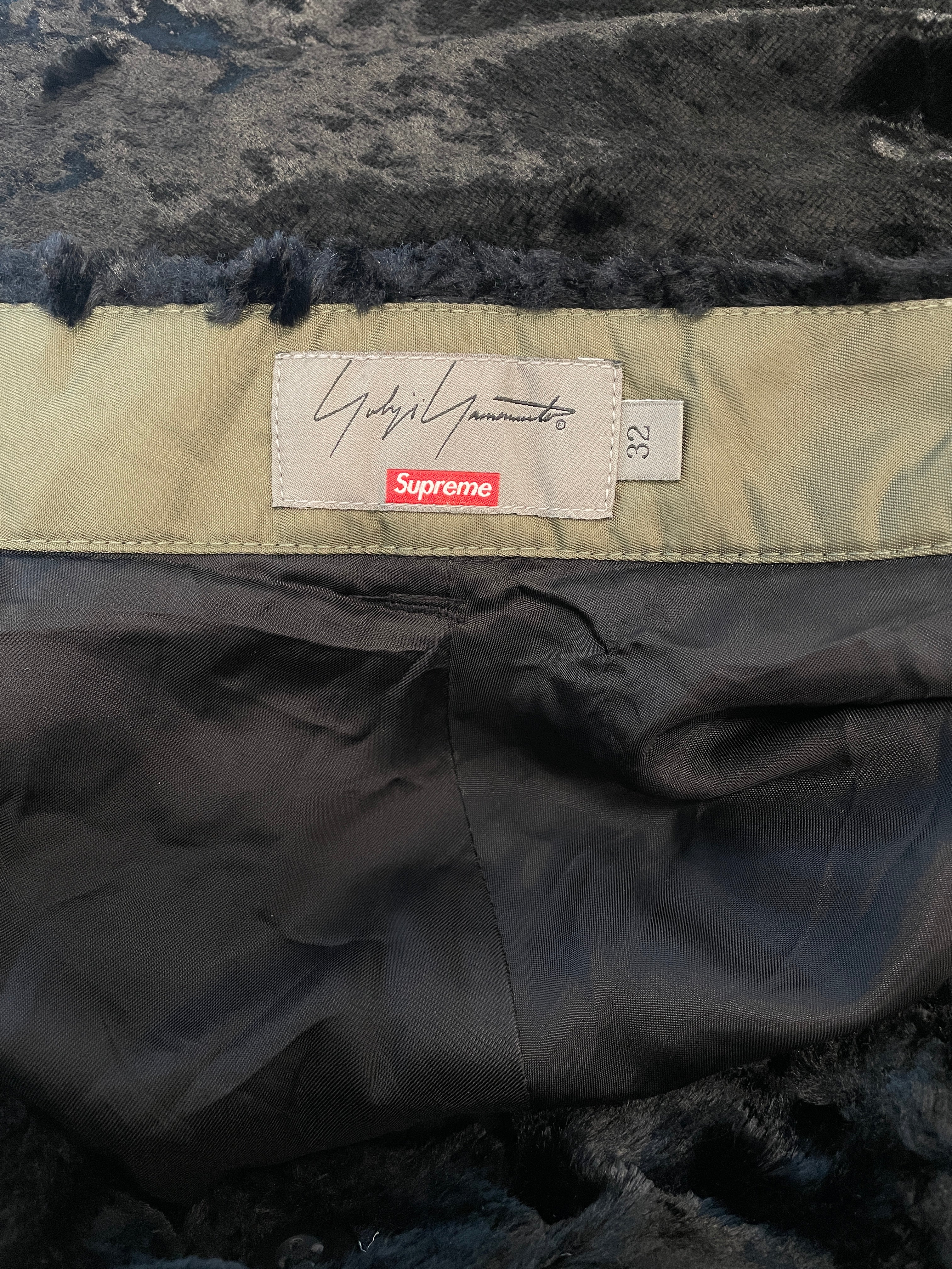 YOHJI YAMAMOTO/Supreme/Pants/32/Cotton/BLK/BLCK VELVET PANTS view 4