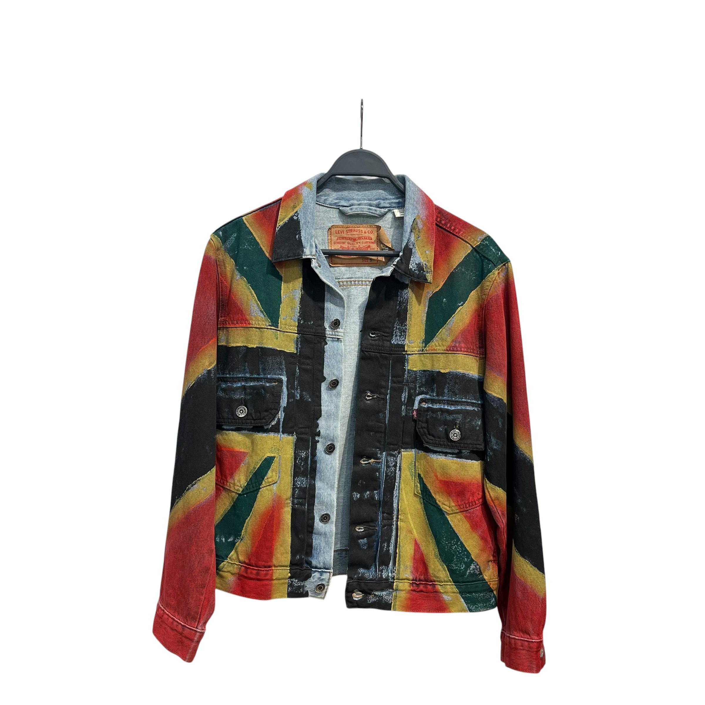 DENIM TEARS/Levi's/Denim Jkt/S/Cotton/MLT/UNION JACK DENIM JACKET view 1