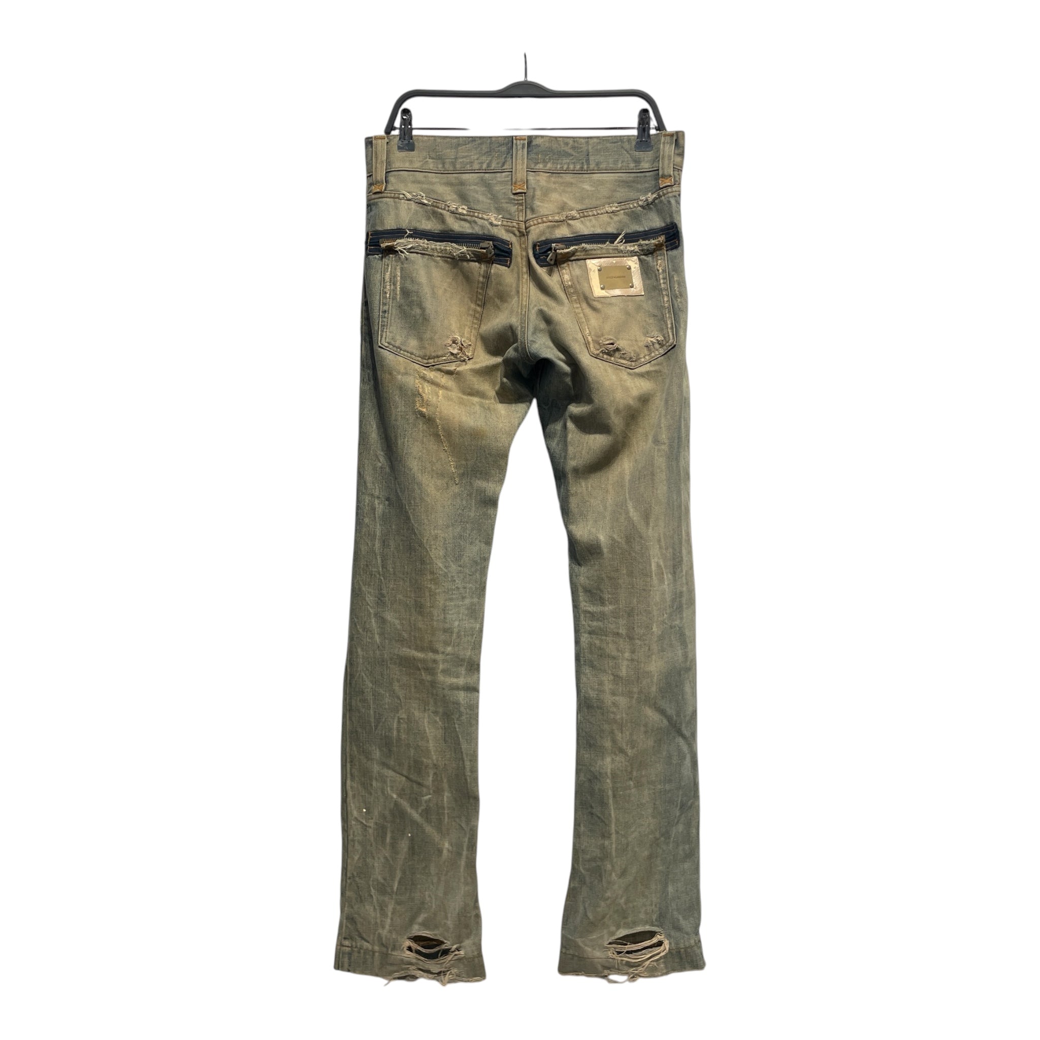 DOLCE&GABBANA/Straight Pants/46/Denim/IDG/mud wash gold tab view 2