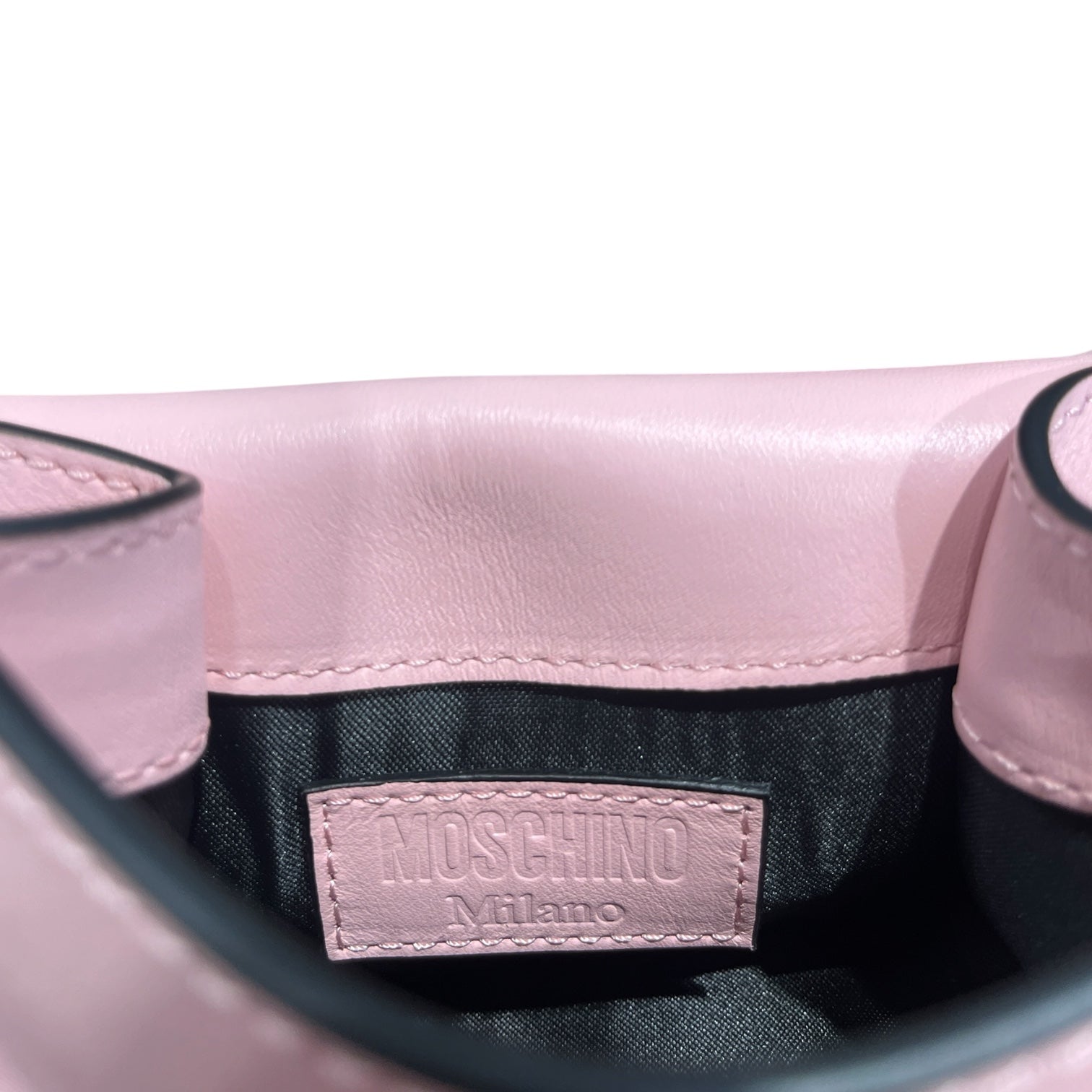 MOSCHINO/Cross Body Bag/Leather/PNK/Hanging Charm Logo view 4