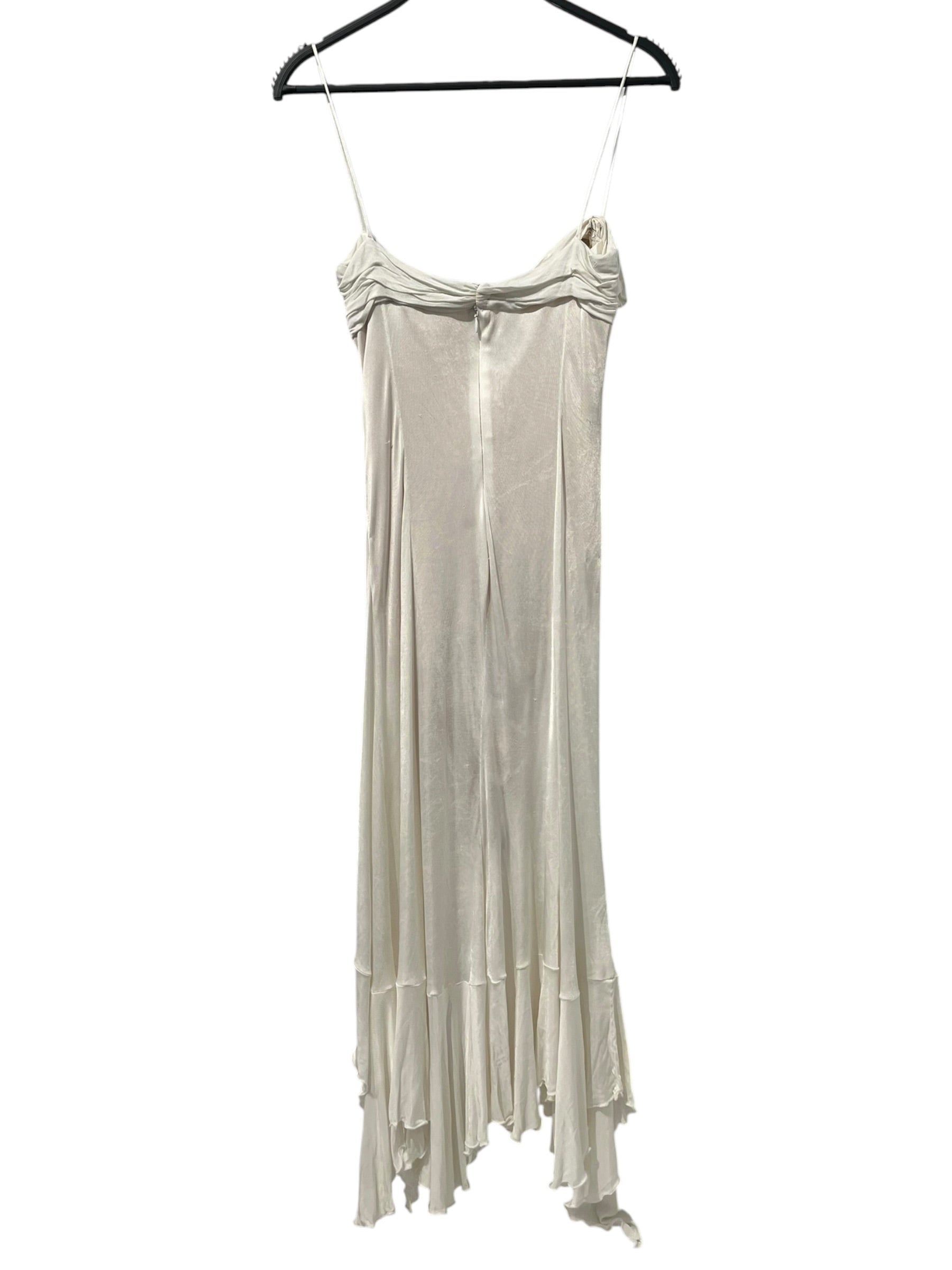 VERSACE/Dress/40/Polyester/WHT/Midi Length/2004 RUNWAY KNOTTED FRONT view 2