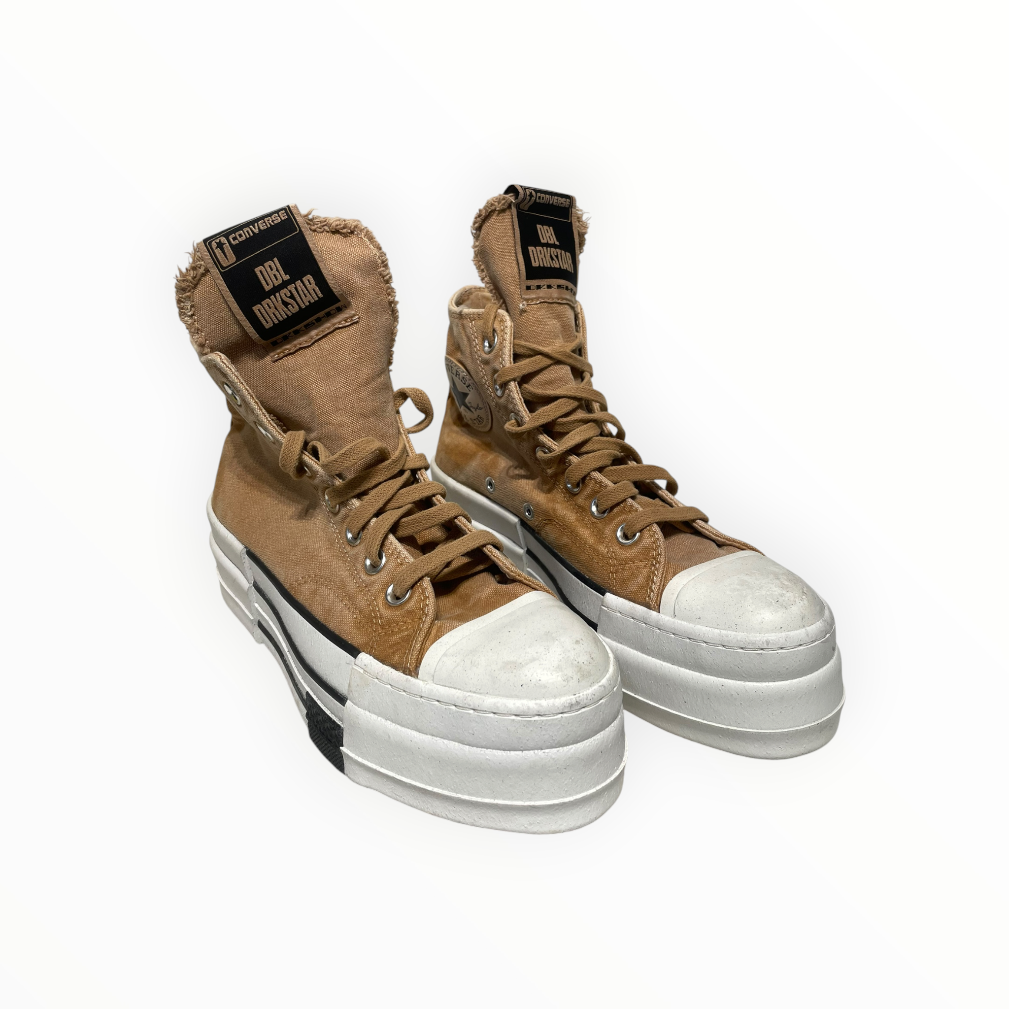 Rick Owens/Hi-Sneakers/US 6/Cotton/BEG/CONVERSE COLLAB PLATFORMS view 1