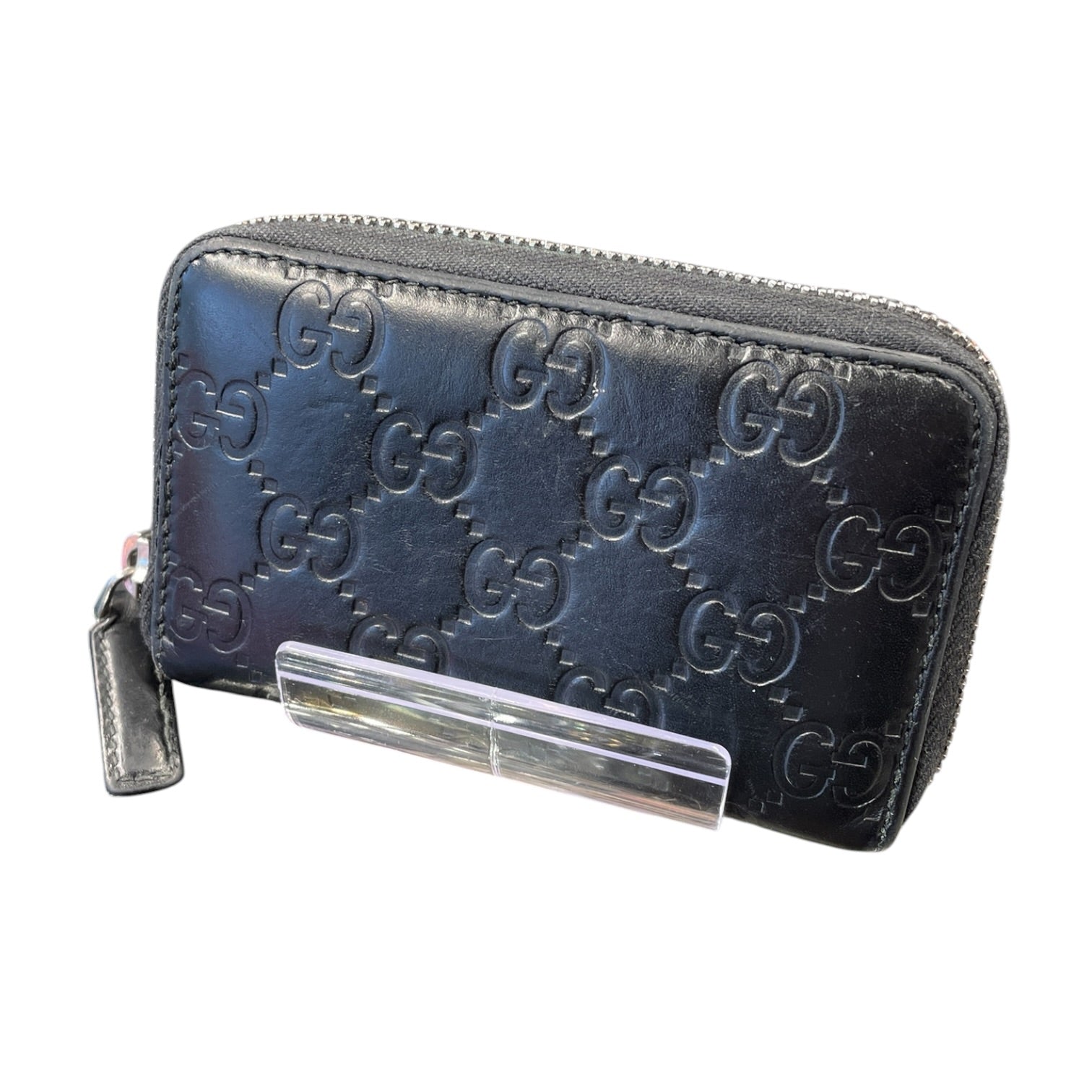 GUCCI/Bifold Wallet/Monogram/RED/MICROGUCCISSIMA view 1