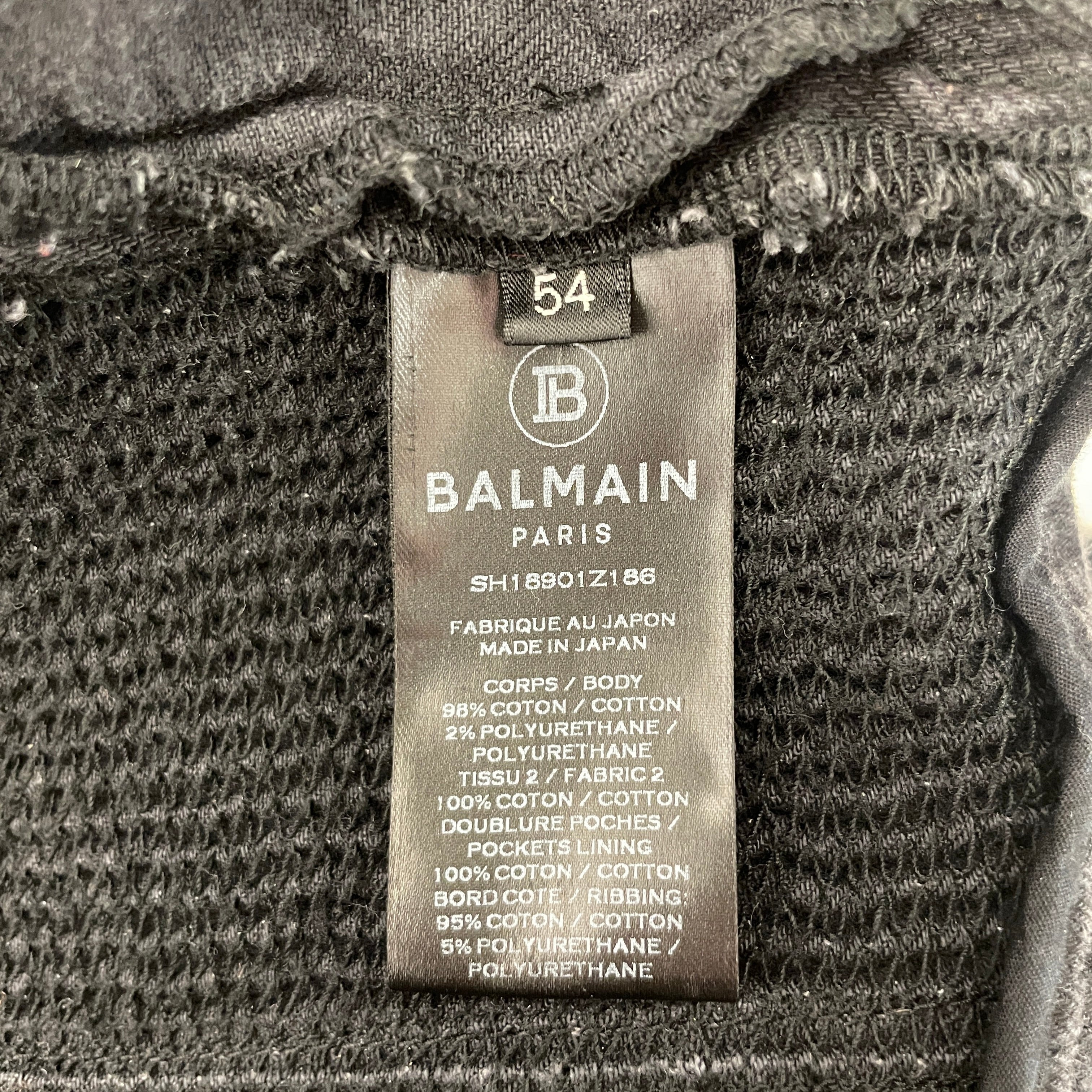 BALMAIN/Denim Jkt/54/Cotton/BLK/BALMAIN PARIS DENIM JACKET view 4