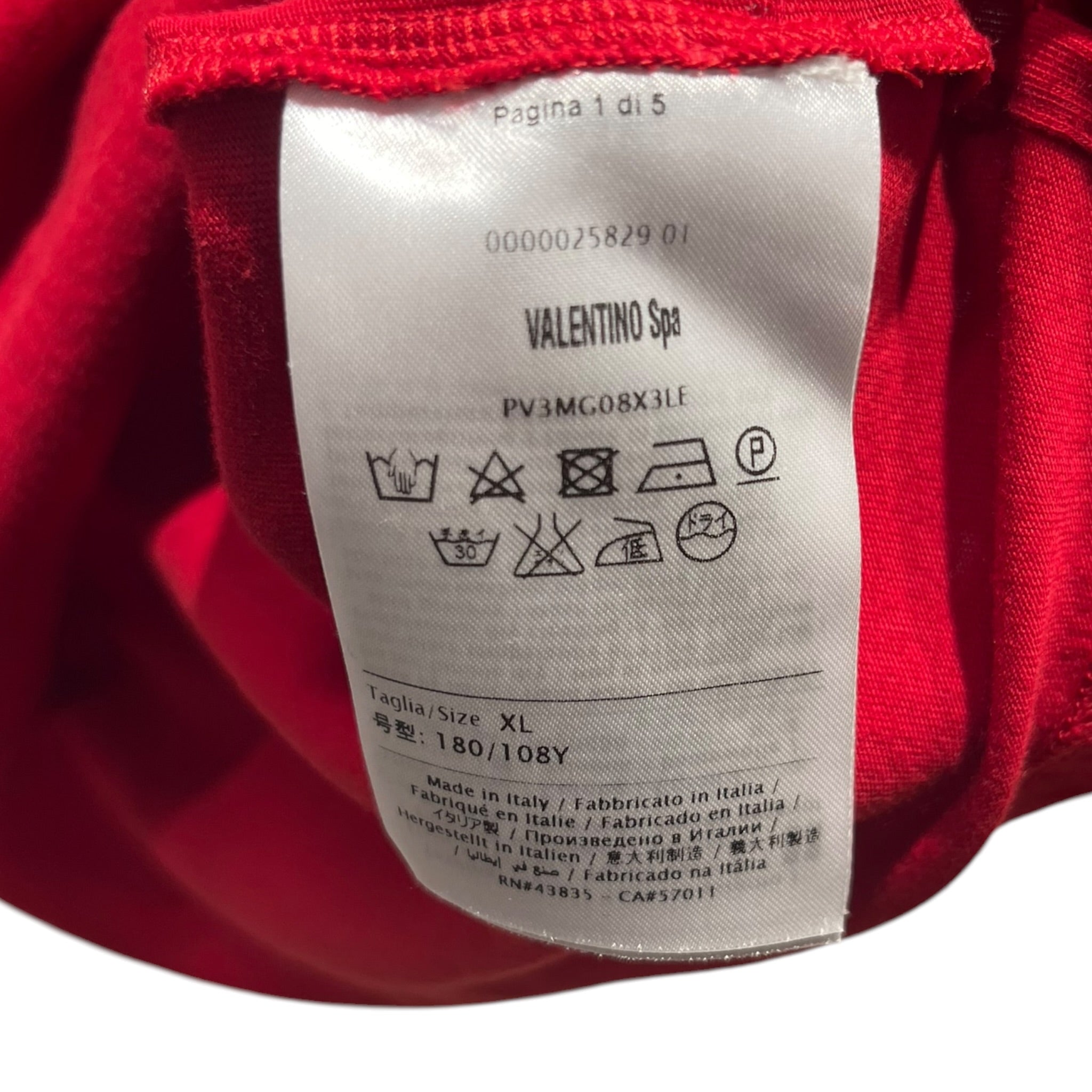 VALENTINO/T-Shirt/XL/Cotton/RED/SHOUDLER SPIKES view 4