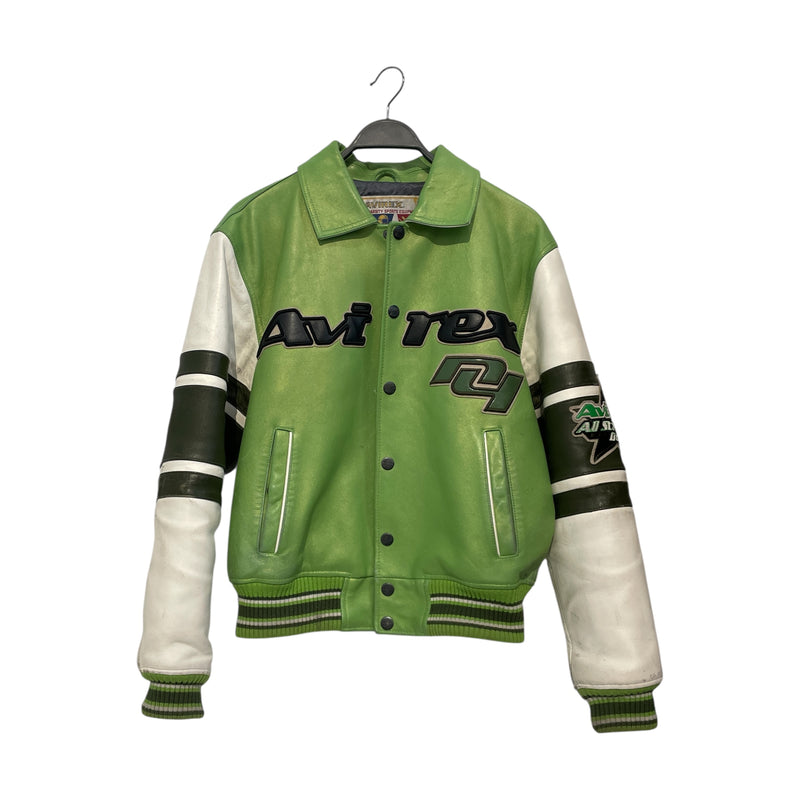AVIREX/Leather Jkt/S/Leather/GRN/Stars and Stripes Jacket