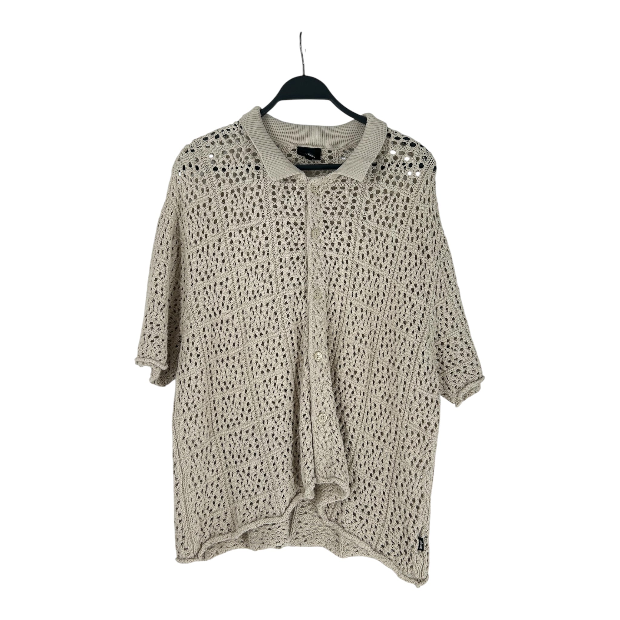 STUSSY/SS Shirt/XL/Cotton/CRM/KNITTED BUTTON DOWN CRM BUTTON view 1