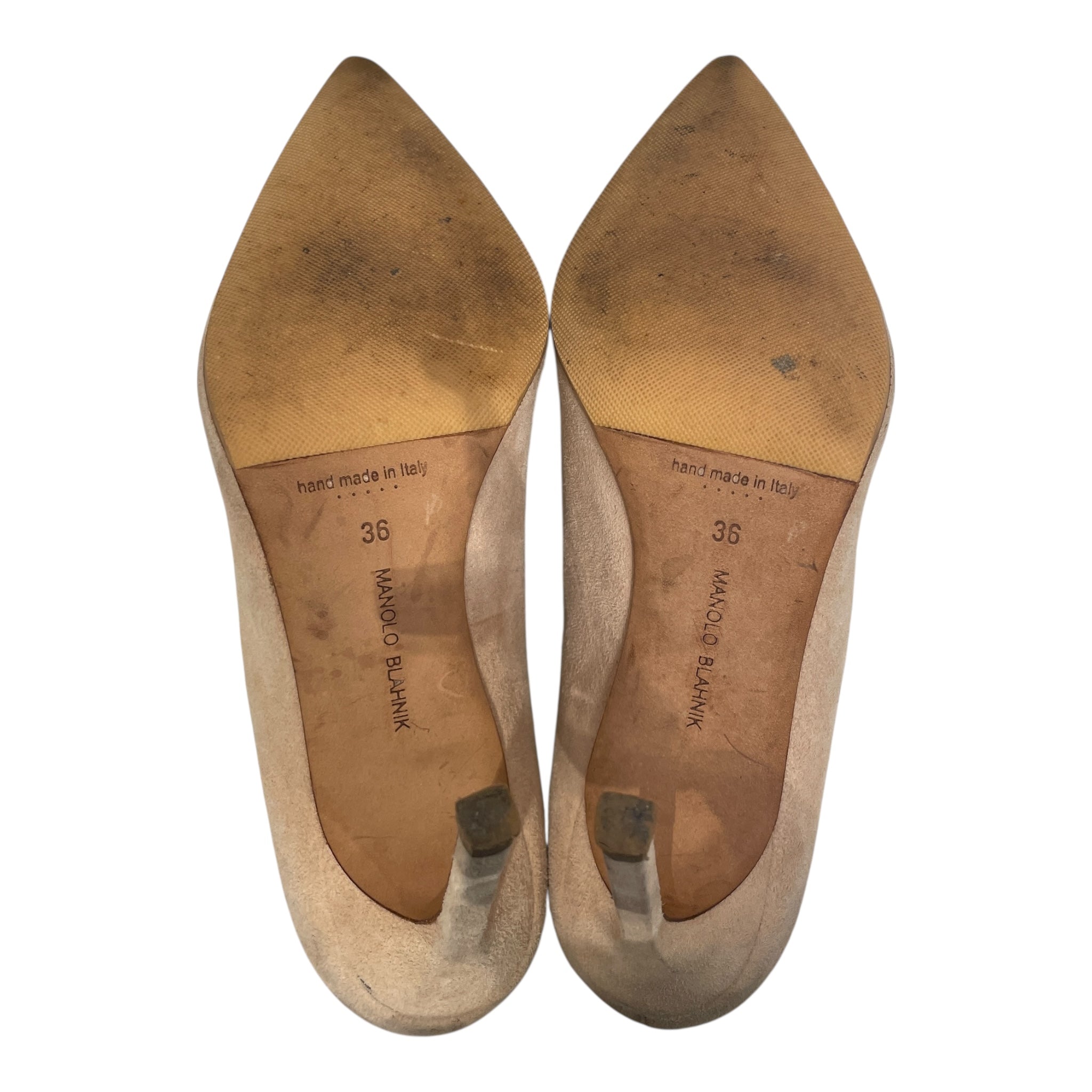 MANOLO BLAHNIK/Heels/EU 36/Suede/CRM/V-Tip/BLU TOE PUMPS view 5