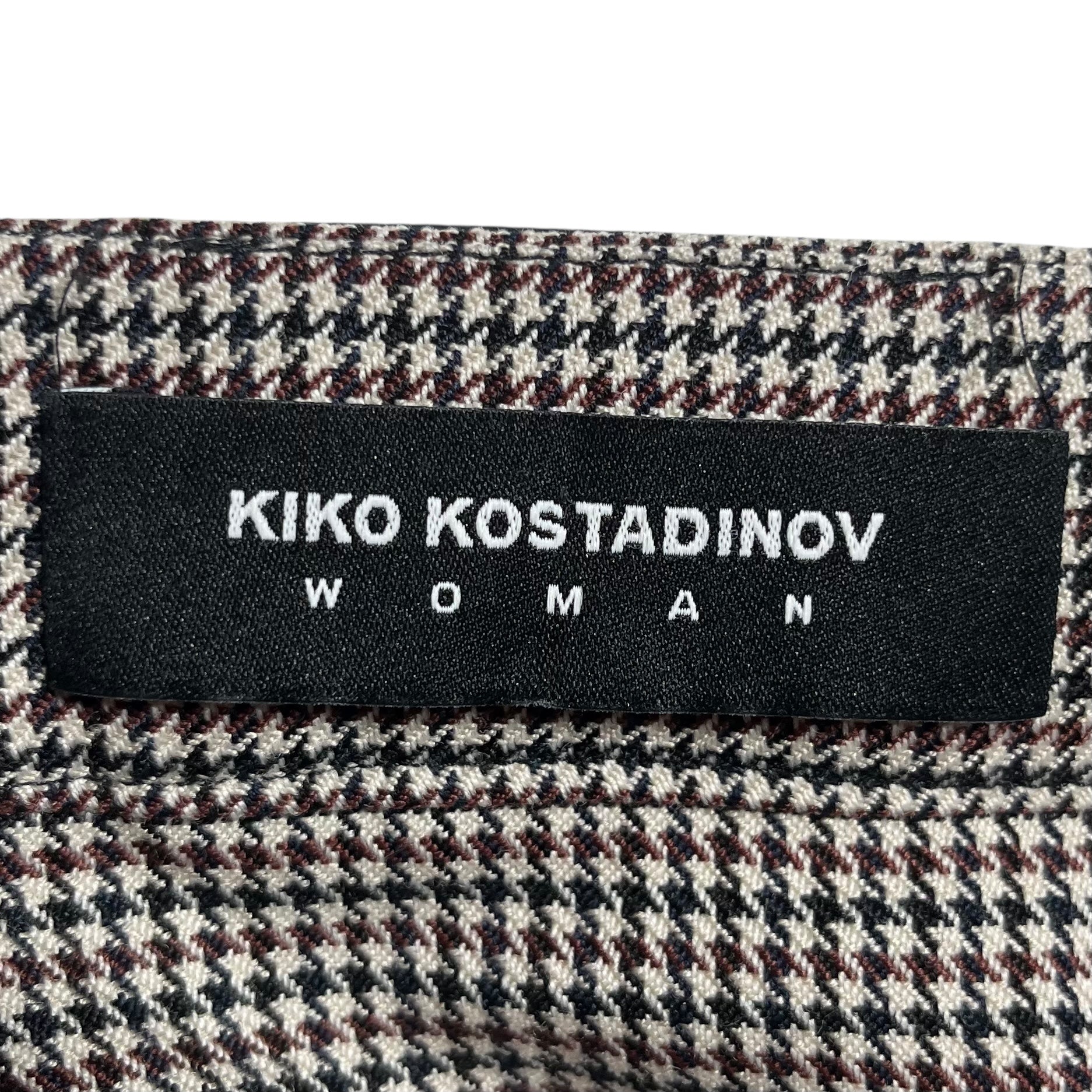 Kiko Kostadinov/Straight Pants/40/Plaid/Wool/BLK/panel trouser view 3