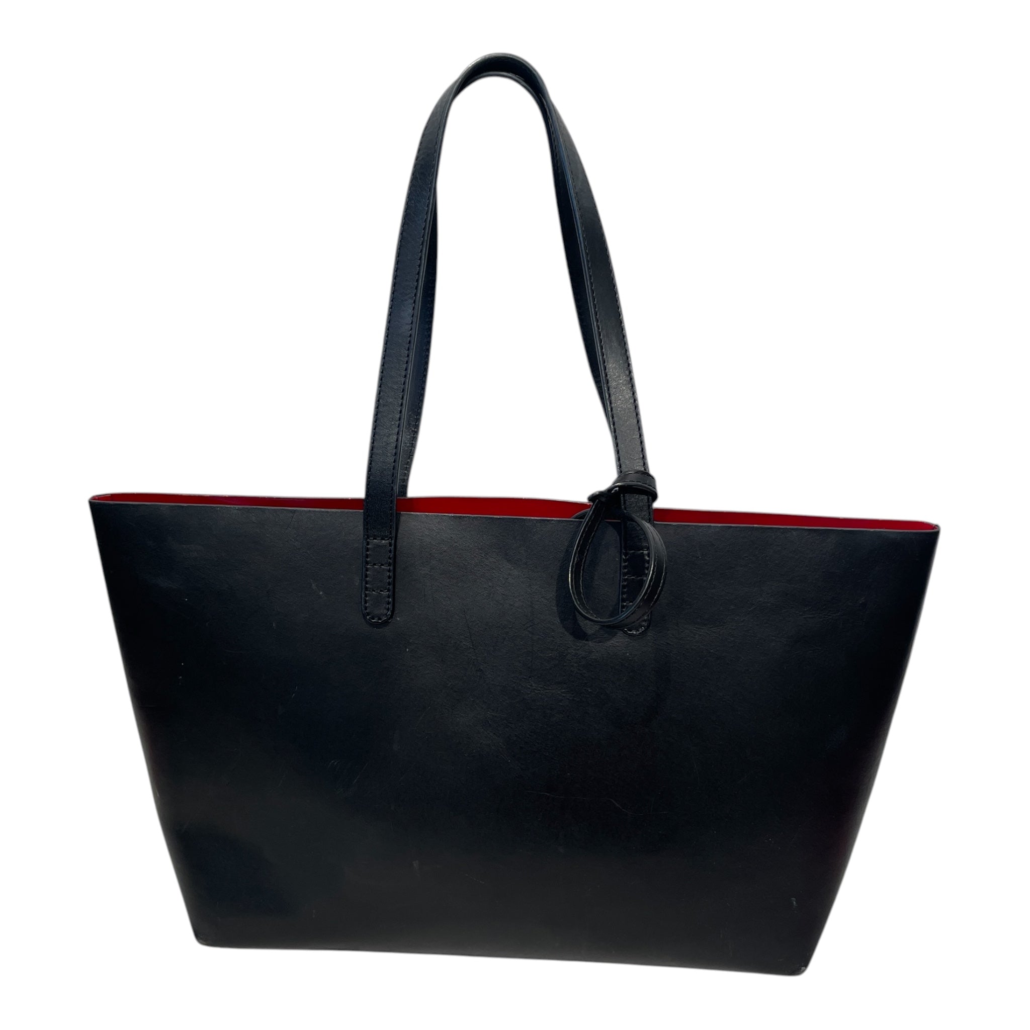 Mansur Gavriel/Tote Bag/Leather/BLK/RED INTERIOR + POUCH/AS IS view 2