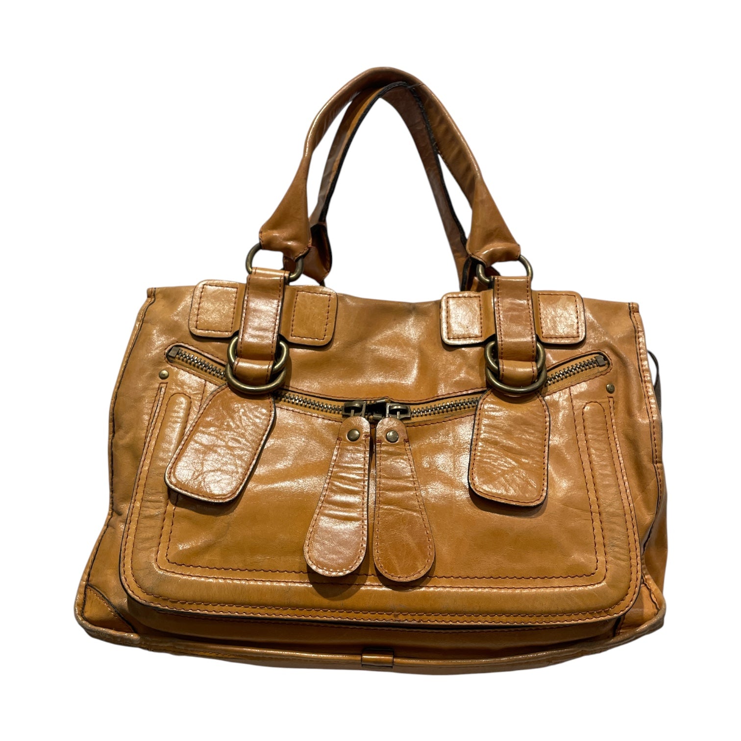 Chloe/Hand Bag/Leather/BEG/BAY SATCHEL BAG view 2