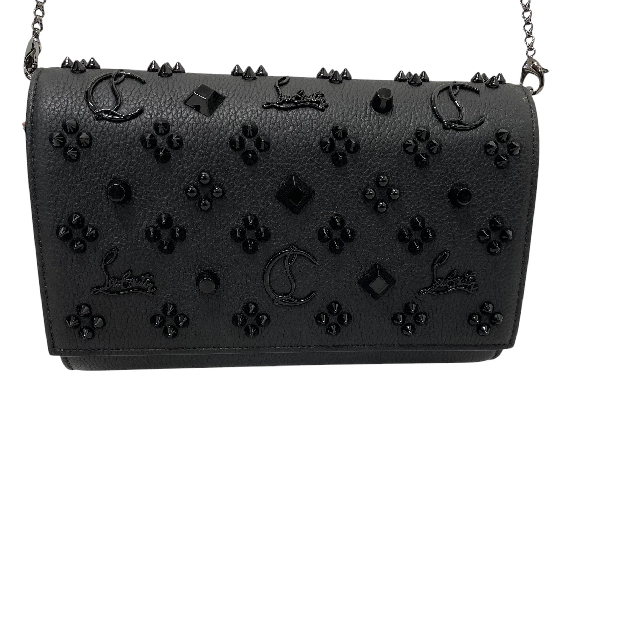 Christian Louboutin/Cross Body Bag/Leather/BLK/PALOMA CLUTCH LOUBINTHESKY STU view 8
