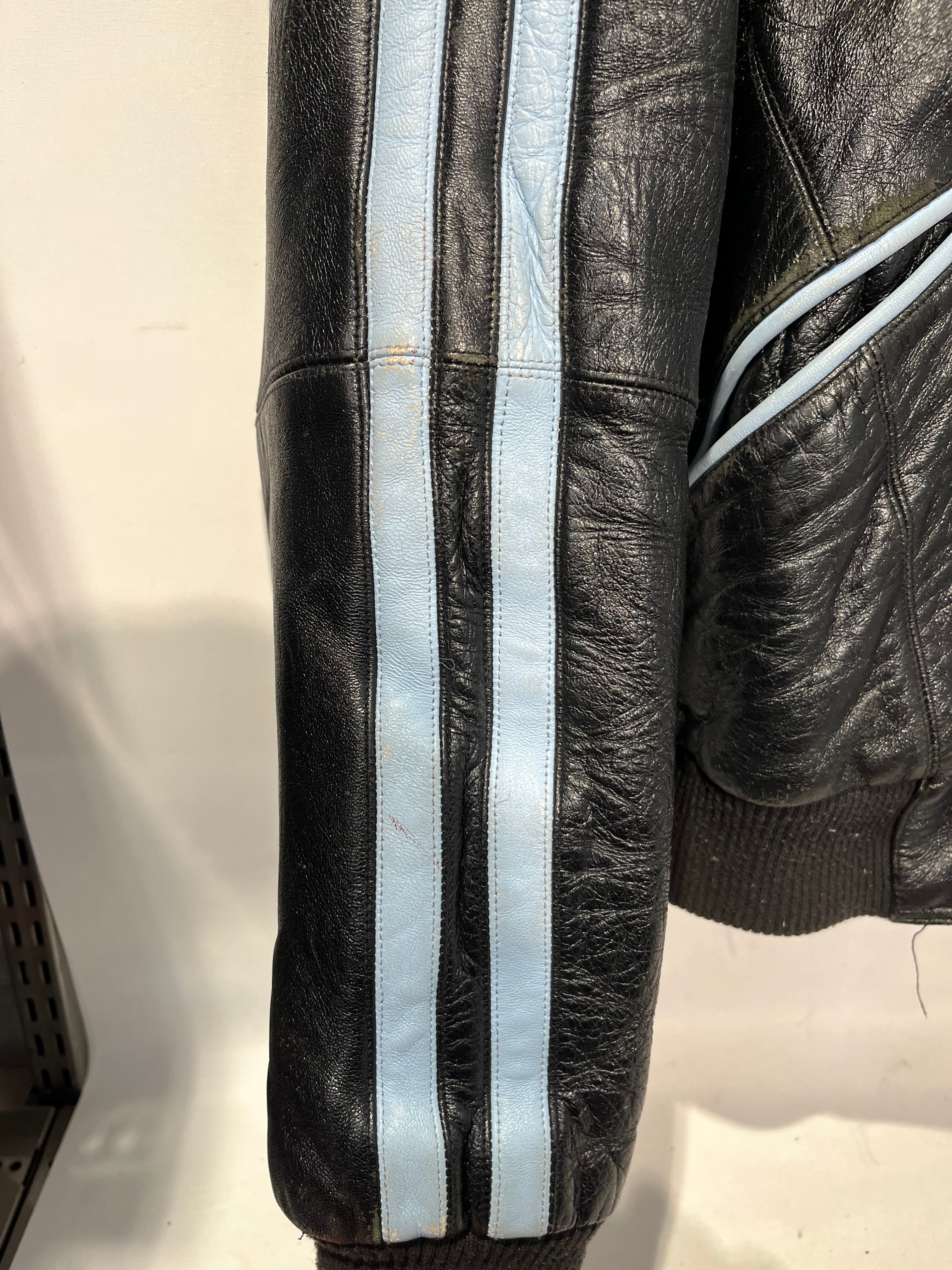 Pelle Pelle/Leather Jkt/16/Leather/BLK/LEATHER JKT BLUE STRIPES view 5