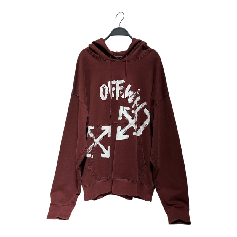 OFF-WHITE/Hoodie/XL/Cotton/RED/WHITE FRONT AOP