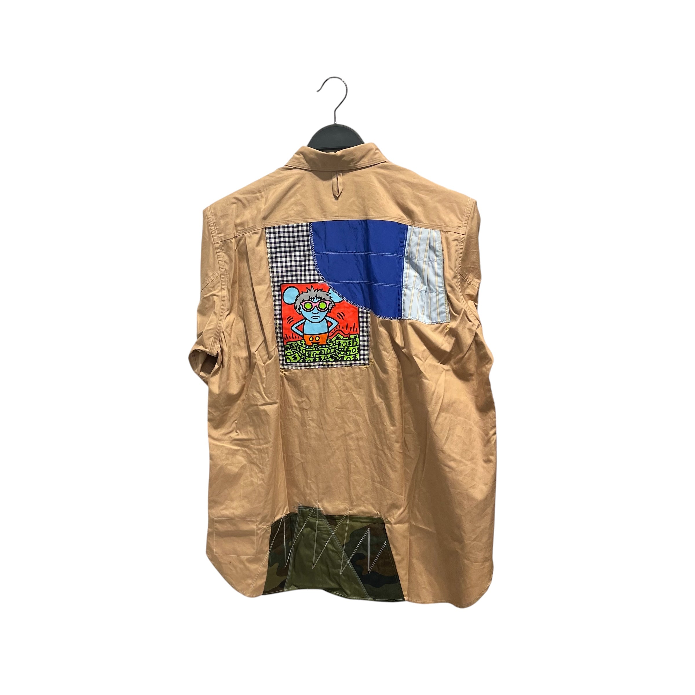 JUNYA WATANABE COMME des GARCONS MAN/SS Shirt/M/Cotton/KHK/All Over Print/patchwork patterns view 2