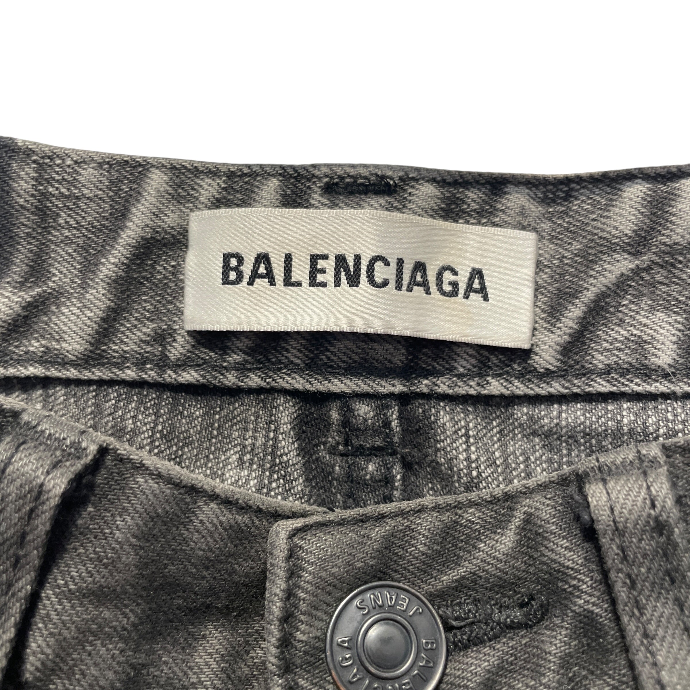 BALENCIAGA/Pants/26/Denim/BLK/Waxed bootcut Jeans view 3