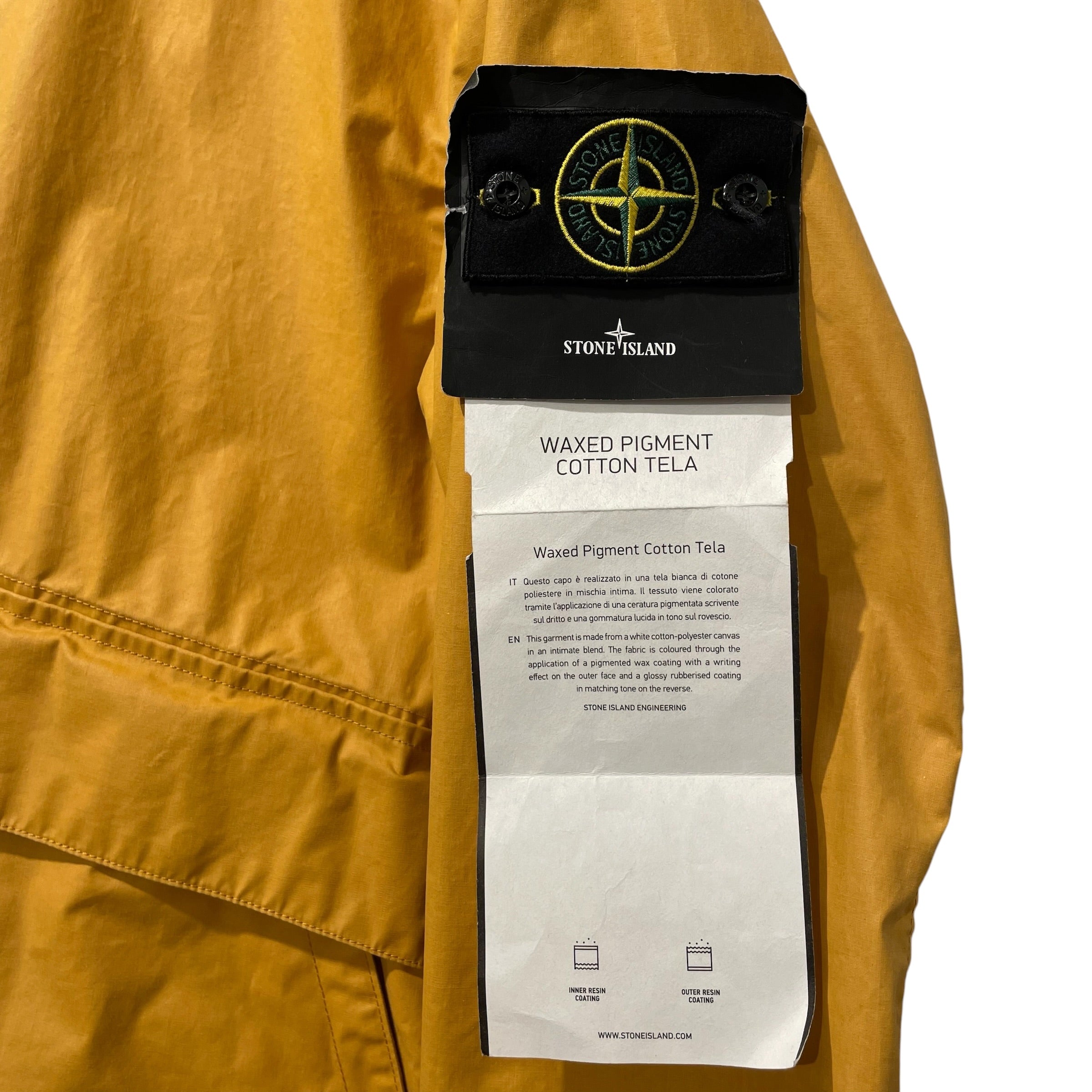 STONE ISLAND/Mountain Parka/M/Nylon/YEL/waxed view 3