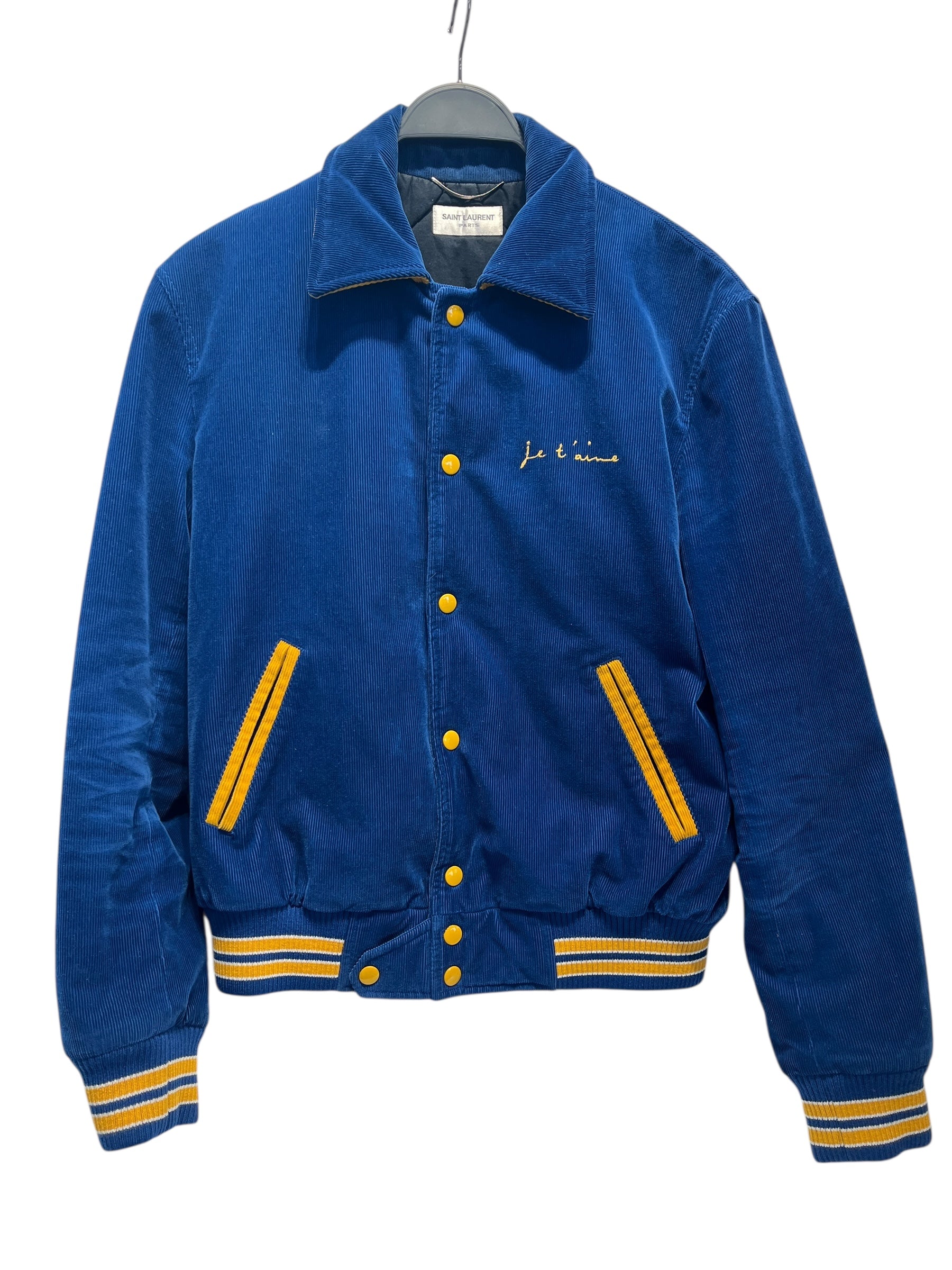 SAINT LAURENT/Souvenir Jkt/48/Cotton/BLU/JE T'AIME TEDDY JCKT/CORDUROY view 1
