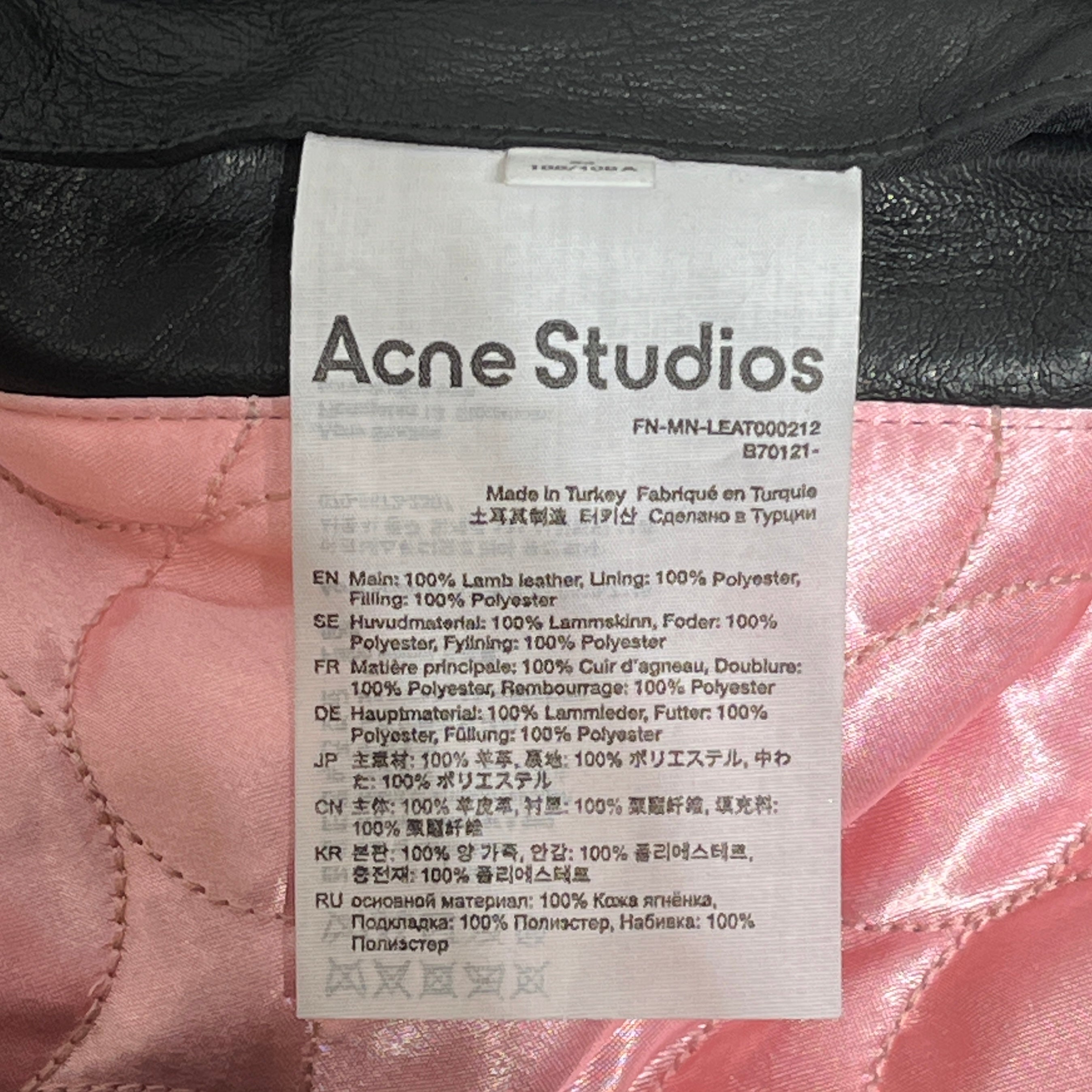 Acne Studios/Leather Jkt/54/Leather/BLK/BIKER view 4