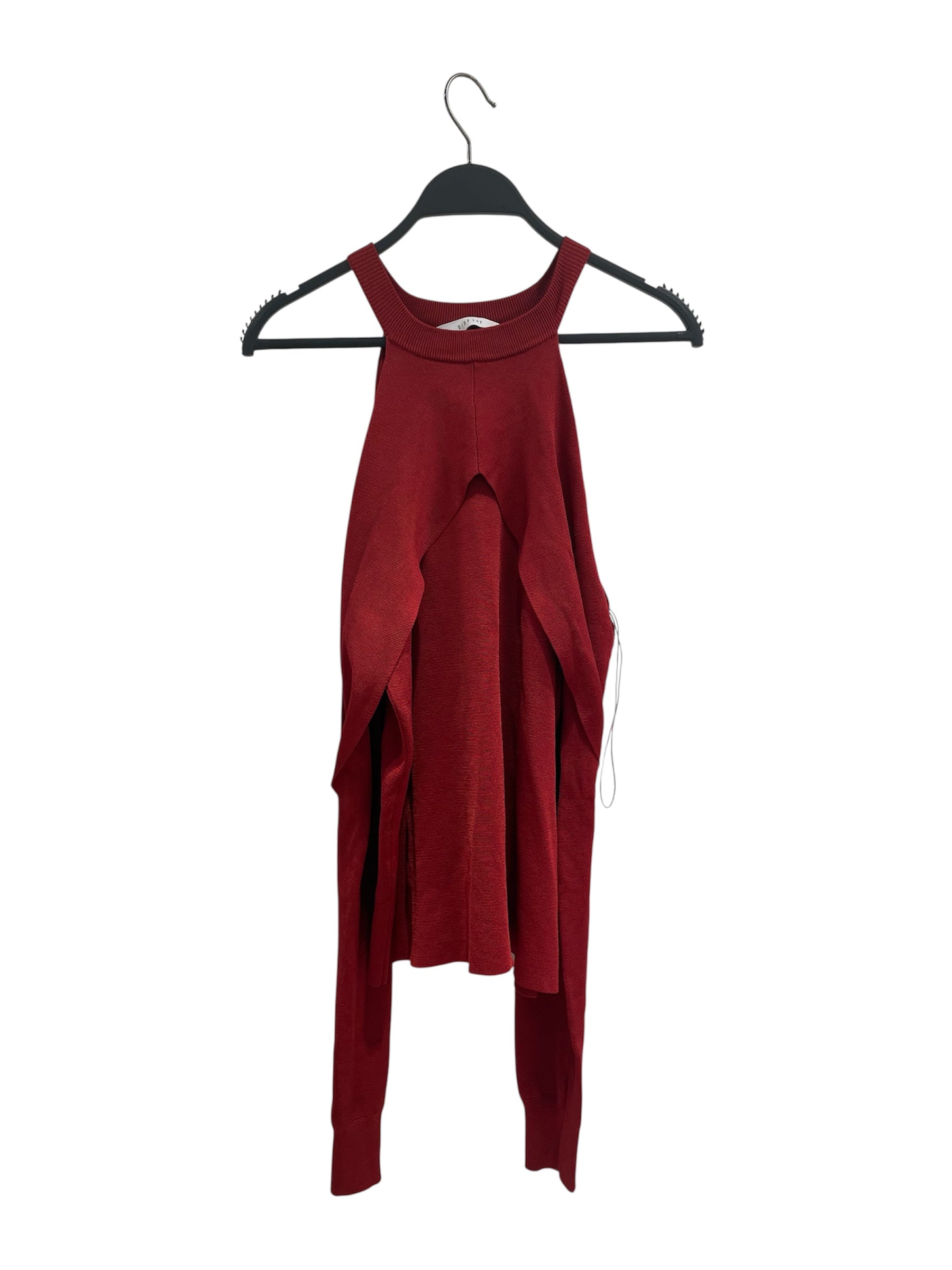 DION LEE/LS T-Shirt/S/Nylon/RED/OPEN SHOULDER view 1