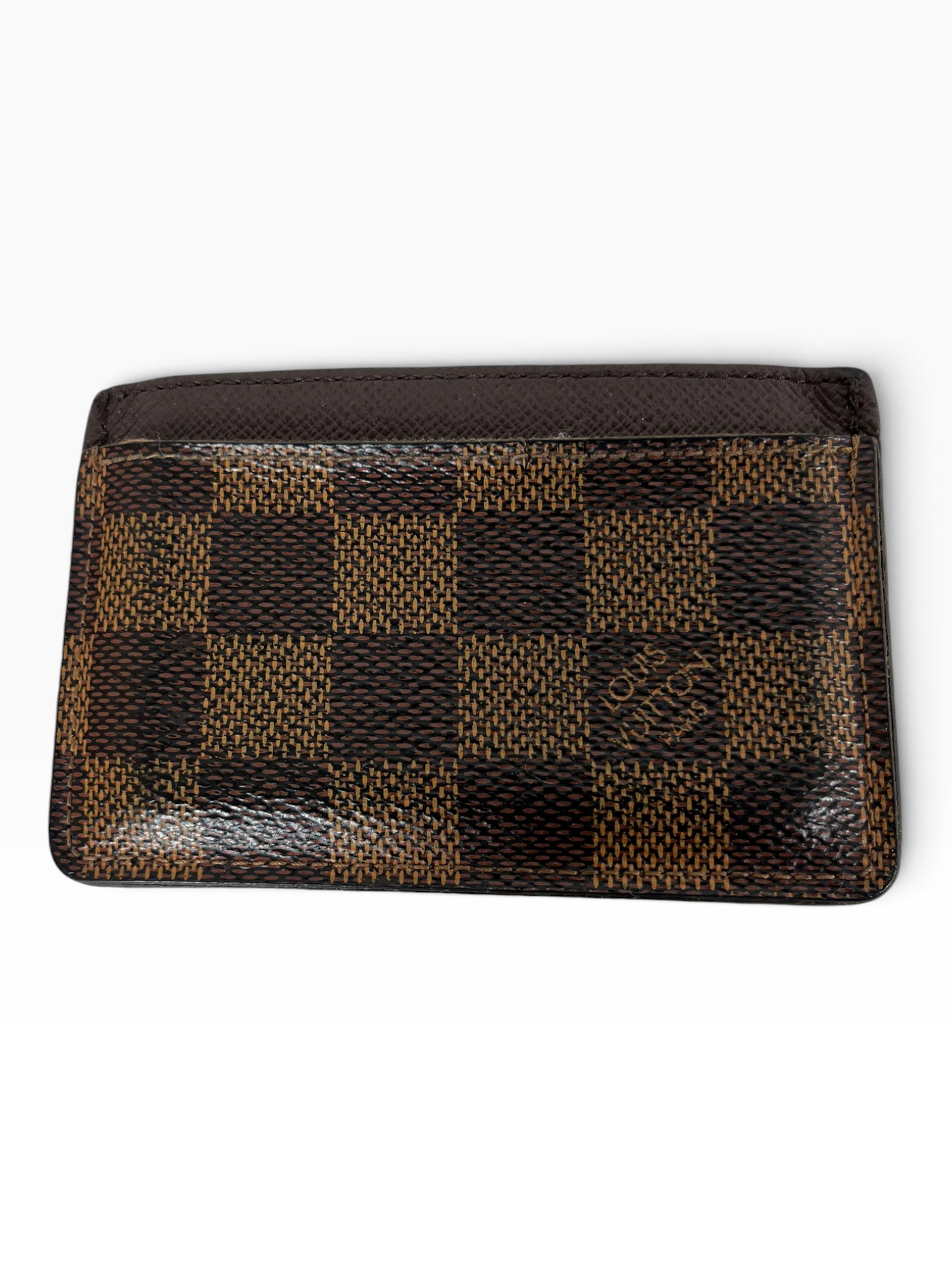 LOUIS VUITTON/Wallet/Monogram/Leather/BRW/L's/DAMIER EBENE CARD HOLDER view 1