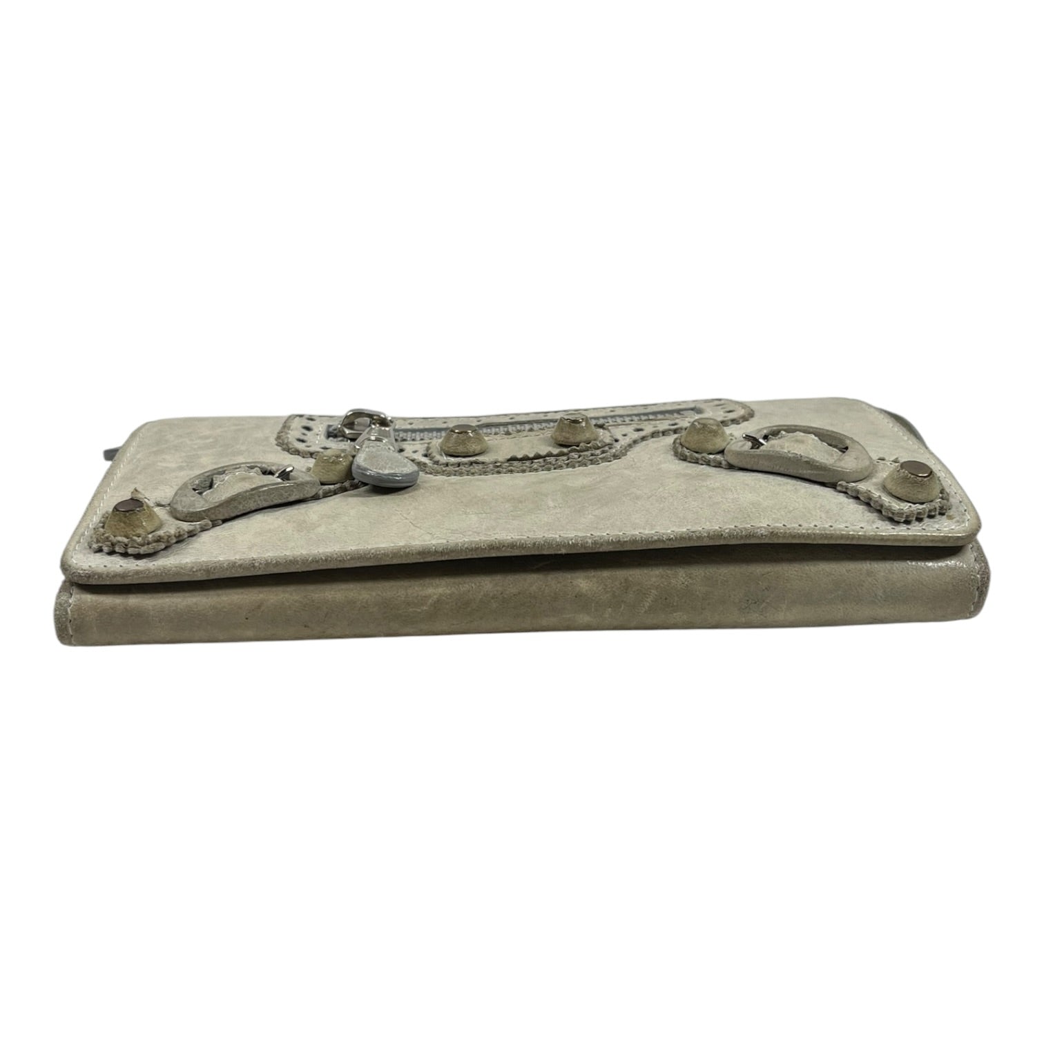 BALENCIAGA/Long Wallet/Leather/BEG/L's/Crinkle border view 5