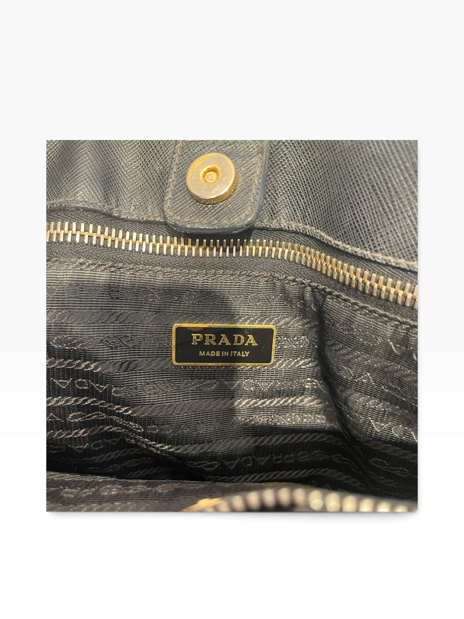 PRADA/Hand Bag/Leather/BLK/Galleria Saffiano view 4