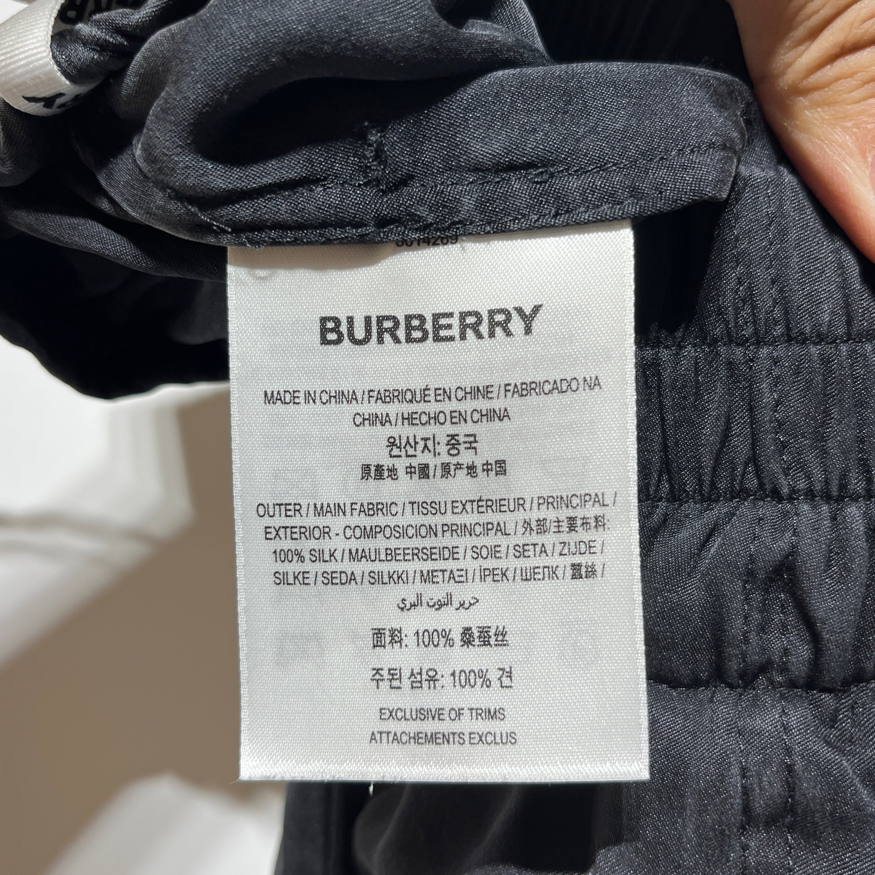 BURBERRY/Straight Pants/6/Silk/BLK/ view 4