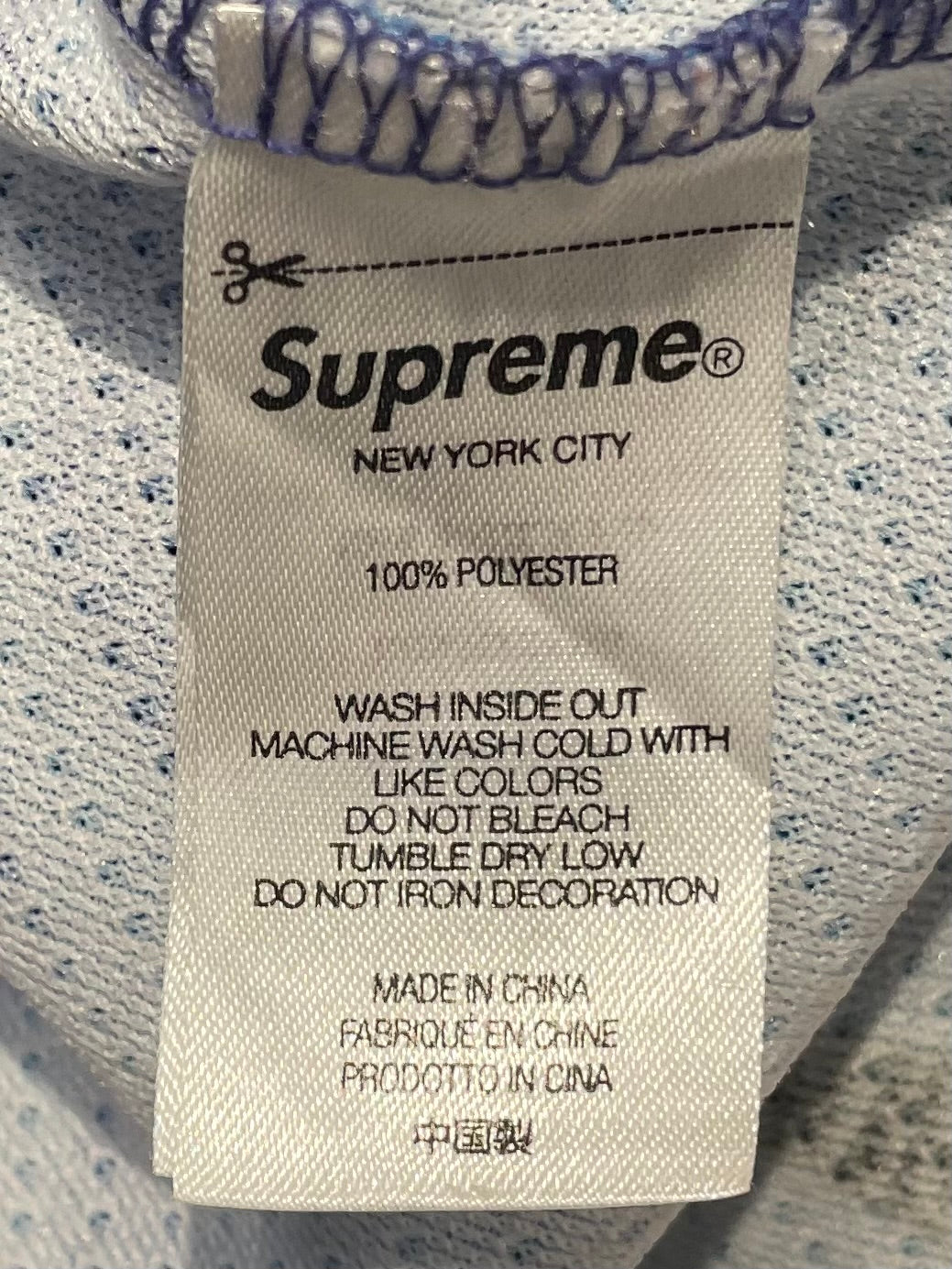 Supreme/LS T-Shirt/M/Polyester/BLU/All Over Print/Eagle Moto Hockey Jersey view 4