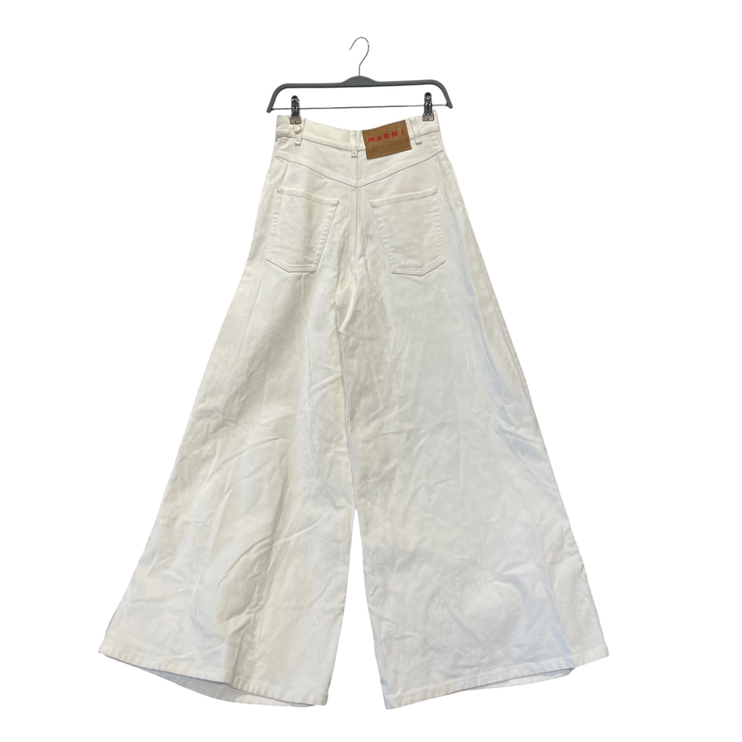 MARNI/Wide Leg Pants/36/Denim/WHT/Flocked Denim view 2