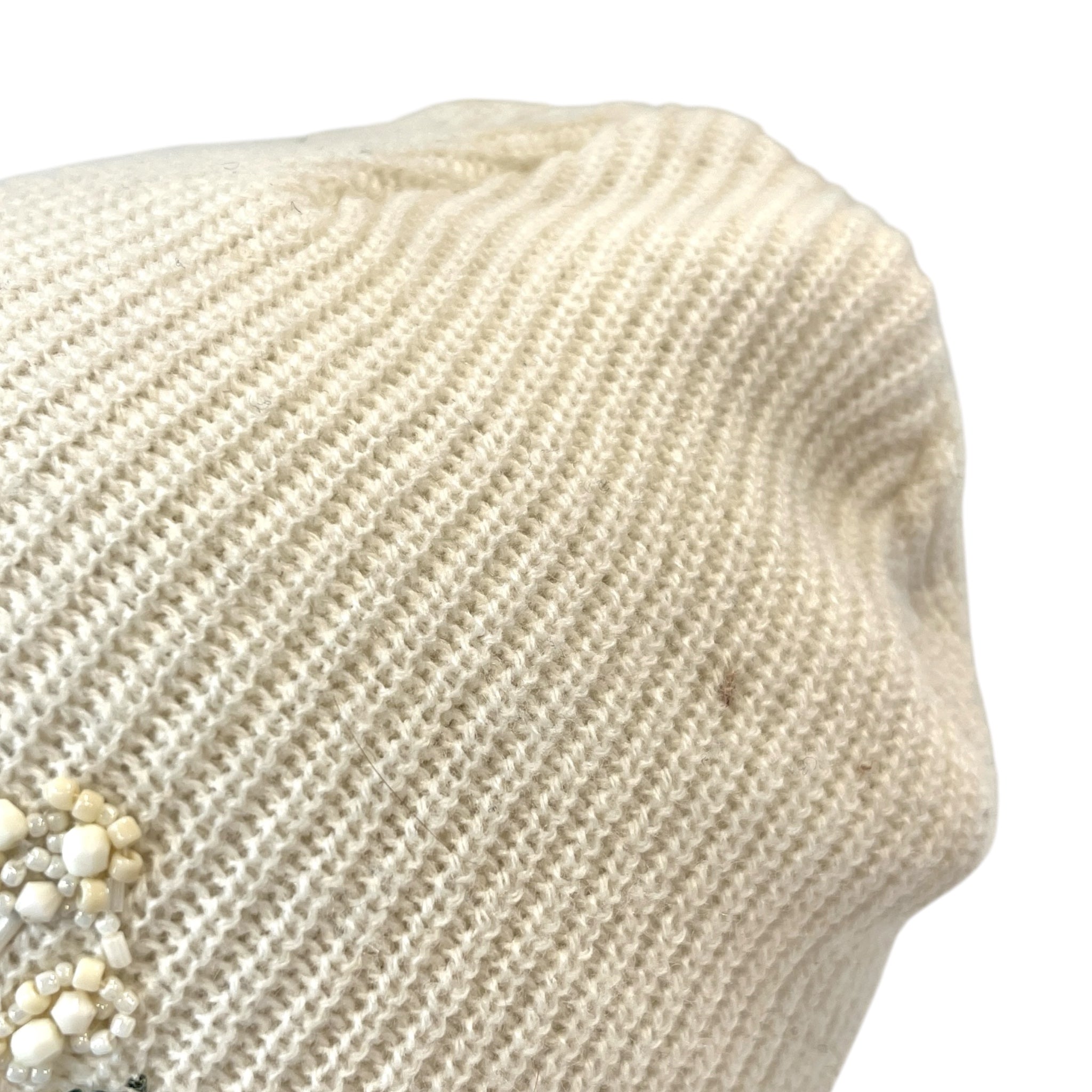 UNDERCOVER/Beanie/Acrylic/WHT/F/W 23 BEADED EMBELLISHMENTS view 3