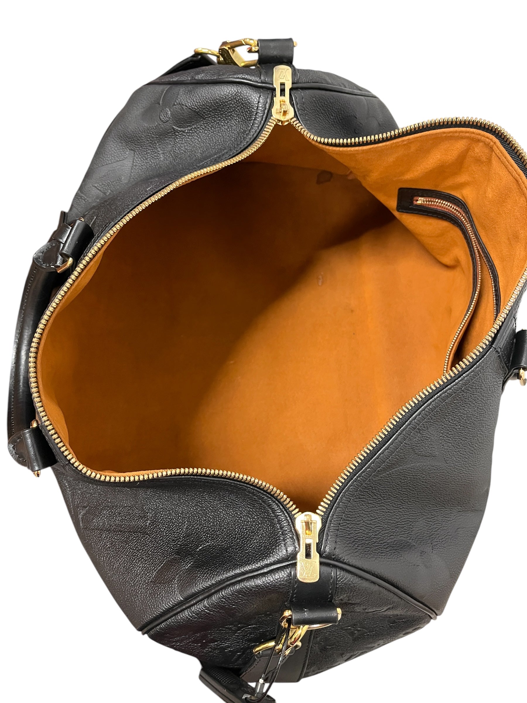 LOUIS VUITTON/Luggage/Monogram/Leather/BLK/Keepall Bandouliere 45 view 4