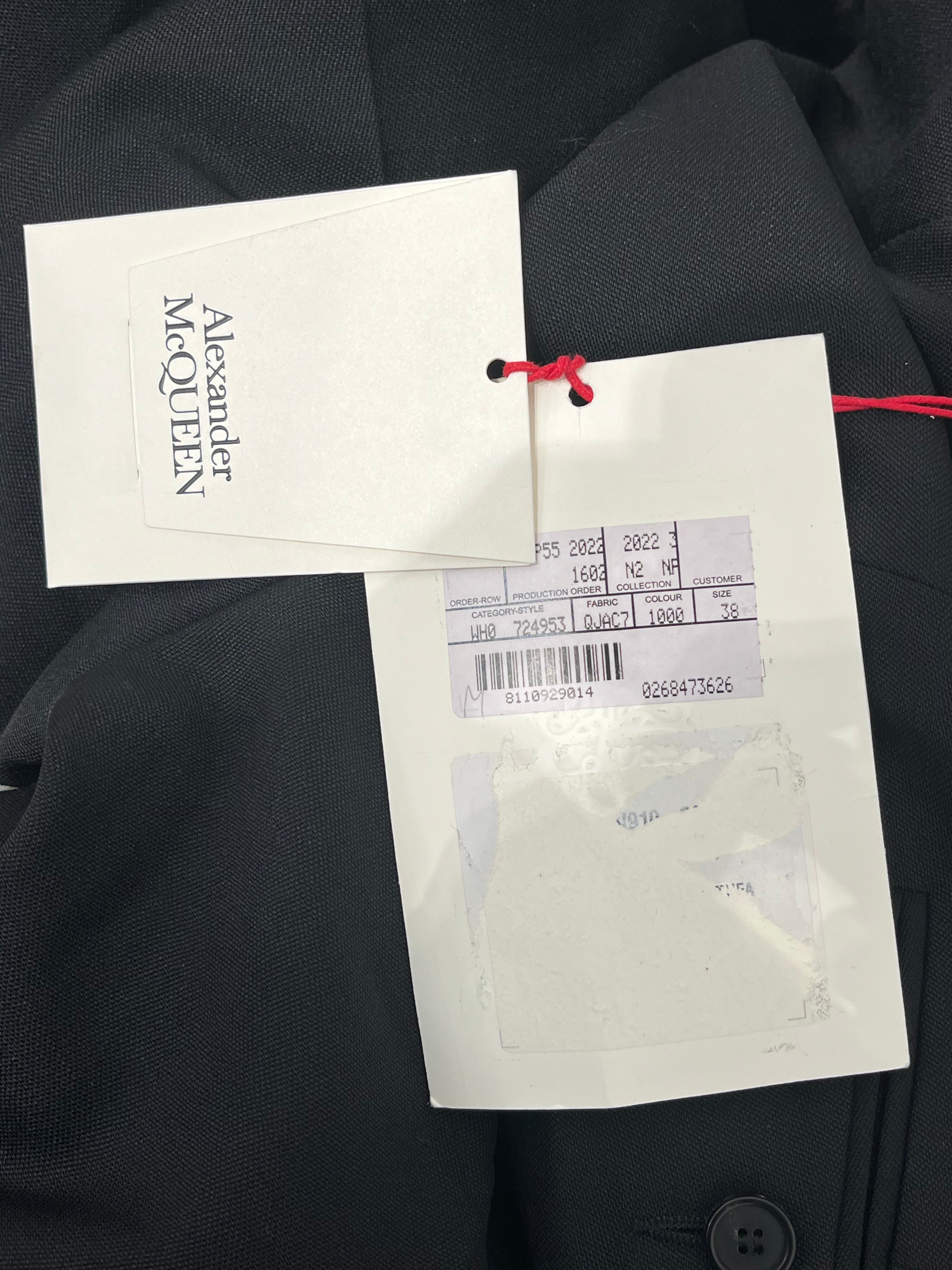 Alexander McQueen/Bottoms/38/Cotton/BLK/SIDE STRIPE TUX TROUSER BNWT view 5