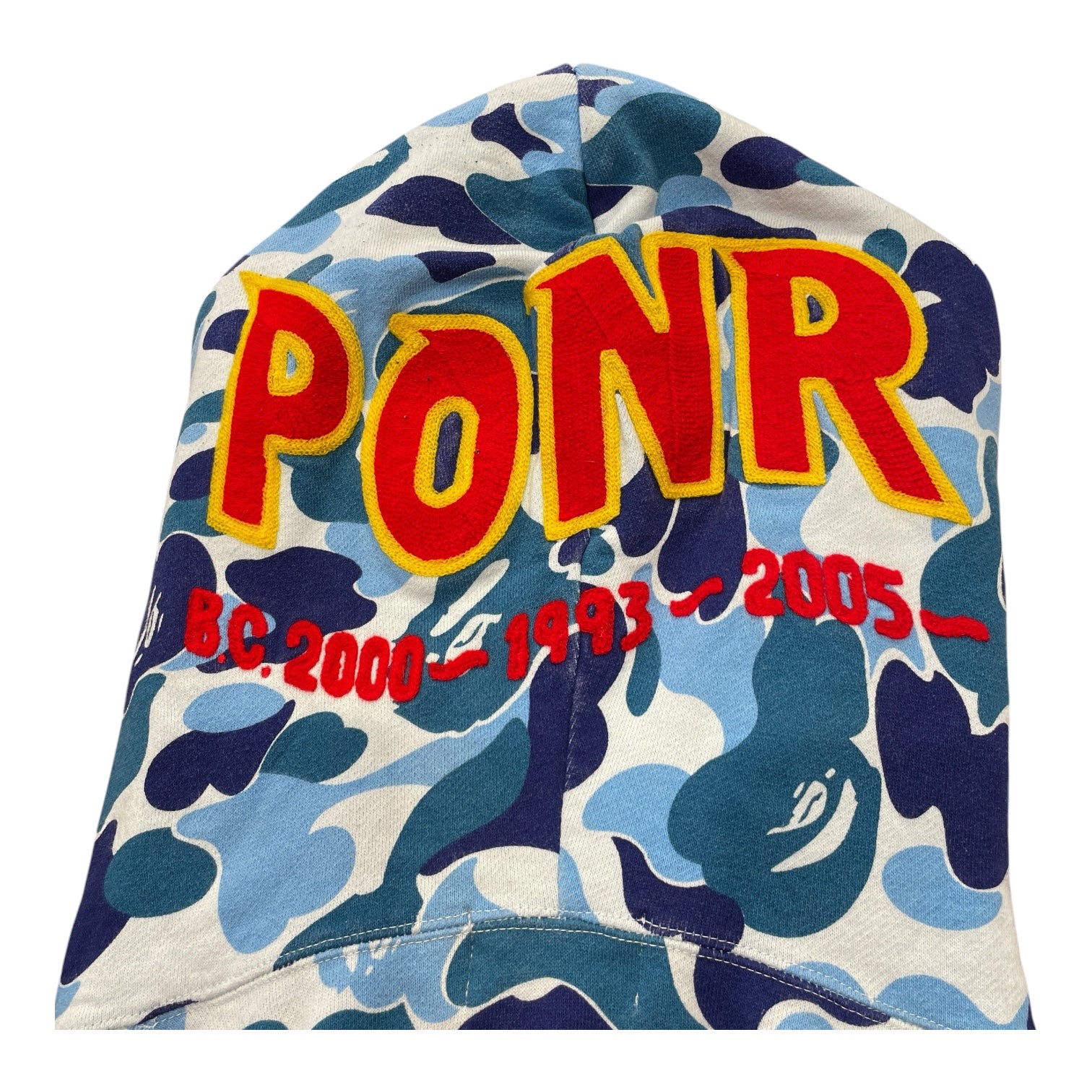 A BATHING APE/Zip Up Hoodie/XXXL/Camouflage/Cotton/BLU/BAPE ABC SHARK CAMO PRINT view 4